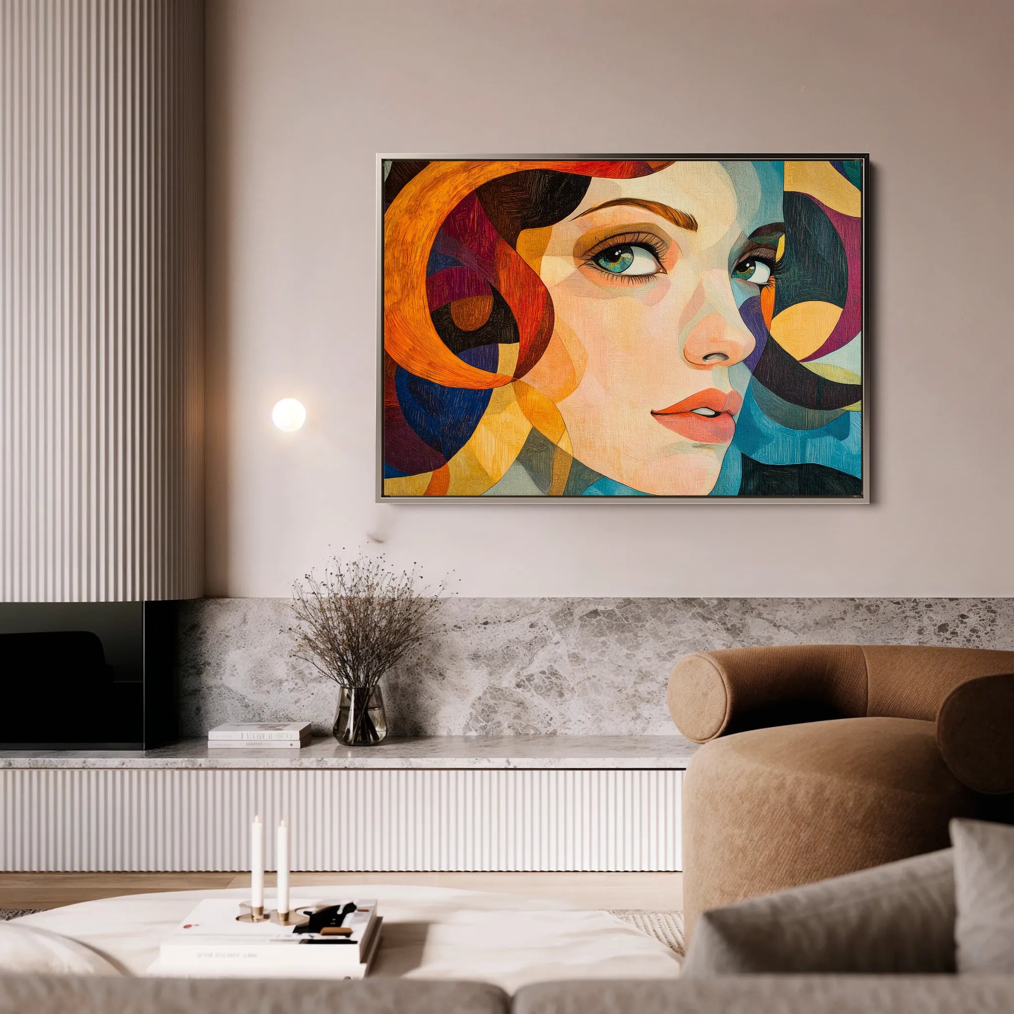Portrait 078 Canvas Art 18" x 24" / 45 x 60 cm / Black