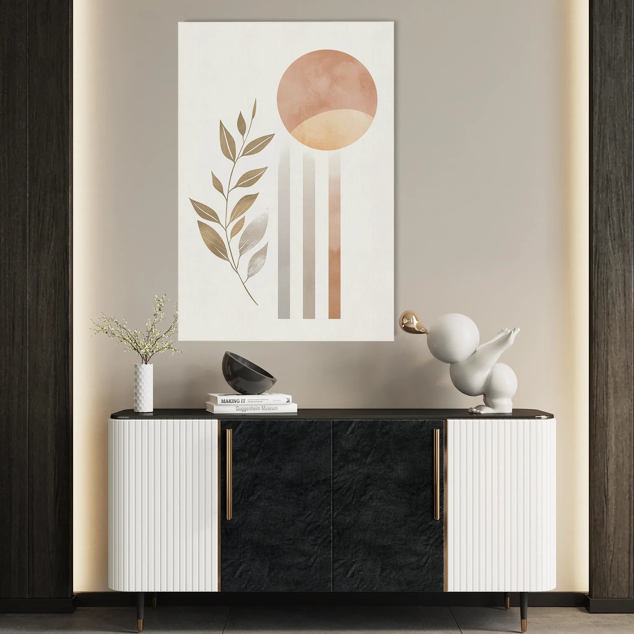 Boho 079 Canvas Art 18" x 24" / 45 x 60 cm / Black