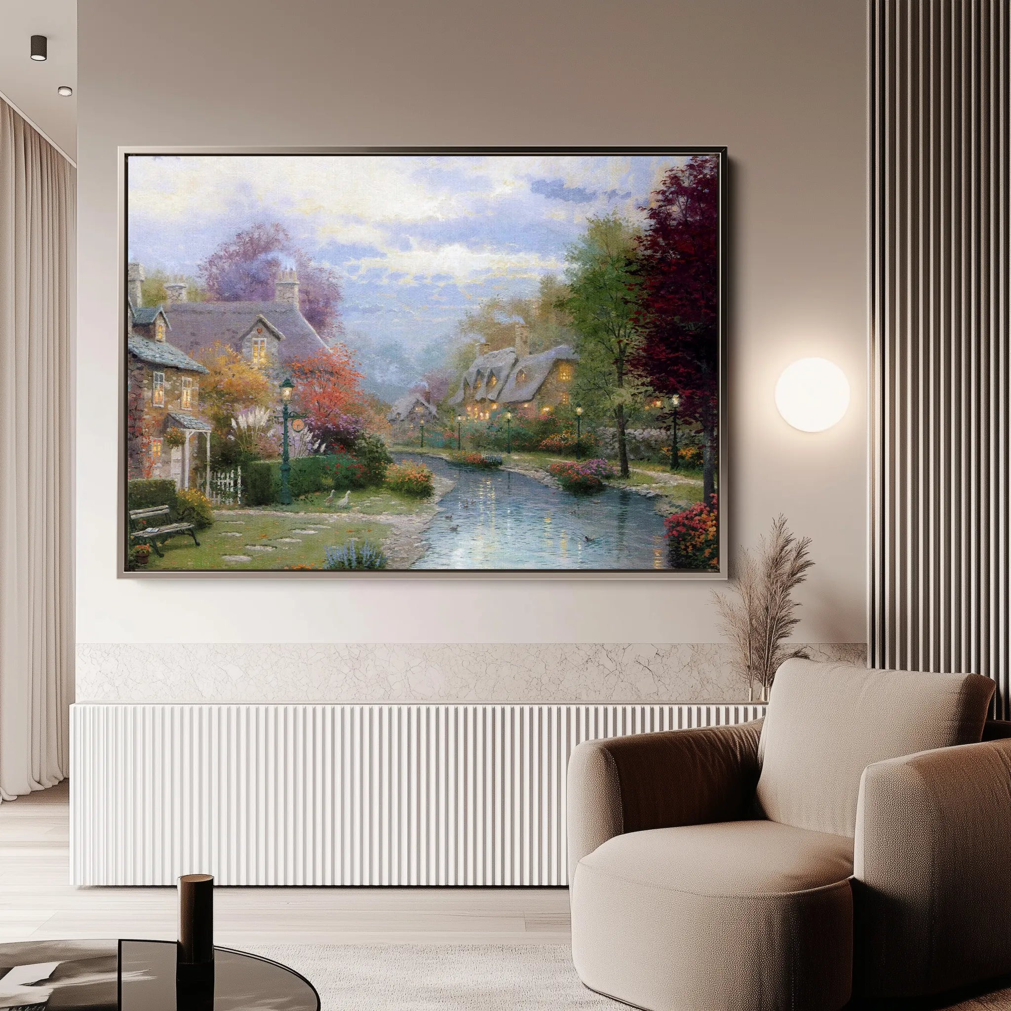 Landscape 079 Canvas Art 18" x 24" / 45 x 60 cm / Black