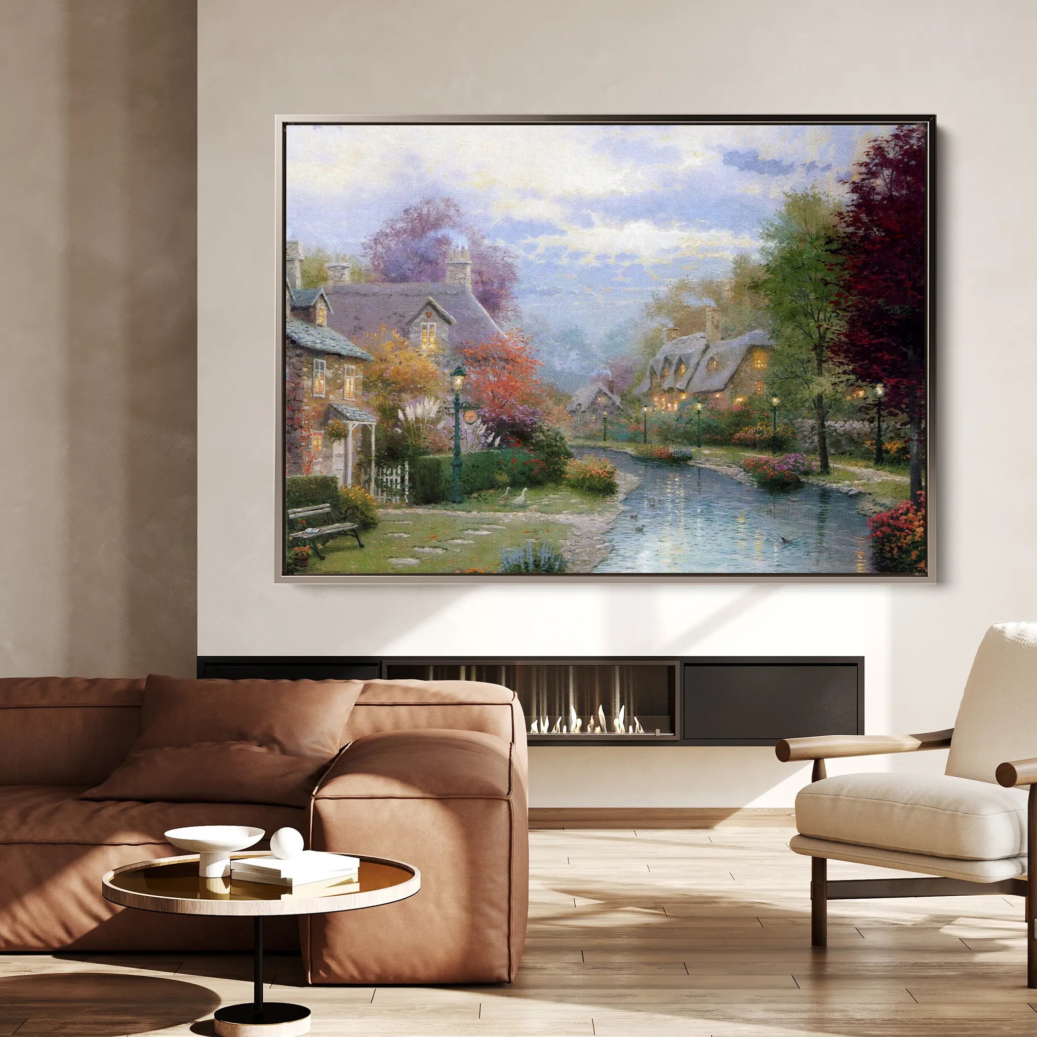 Landscape 079 Canvas Art 18" x 24" / 45 x 60 cm / Black