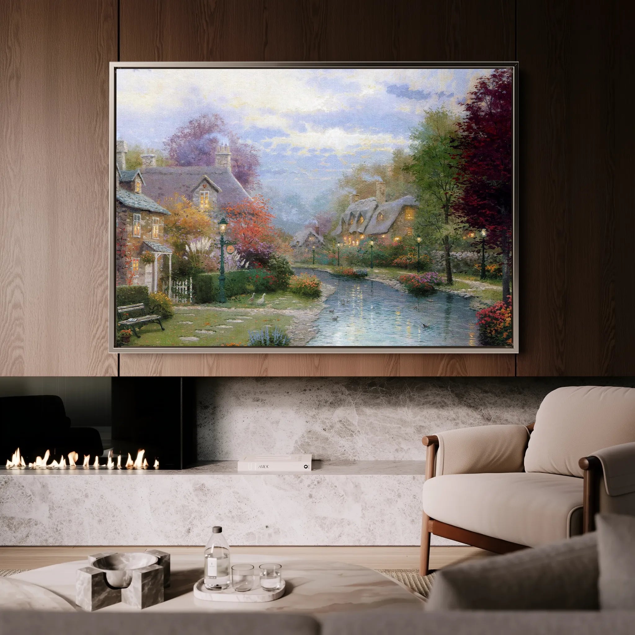 Landscape 079 Canvas Art 18" x 24" / 45 x 60 cm / Black