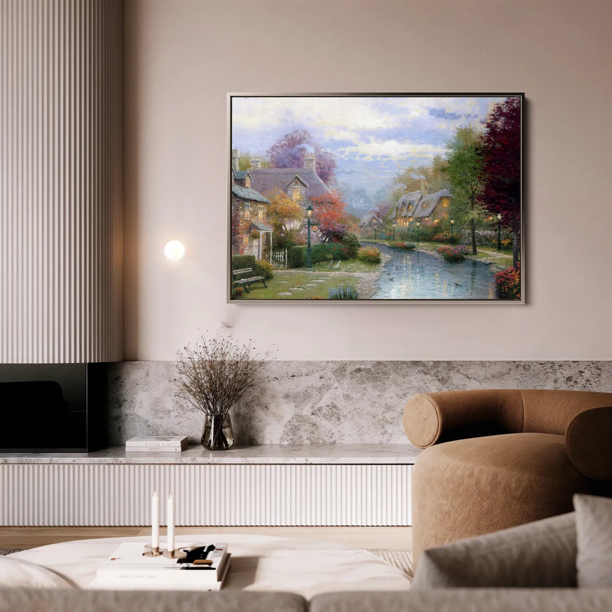 Landscape 079 Canvas Art 18" x 24" / 45 x 60 cm / Black