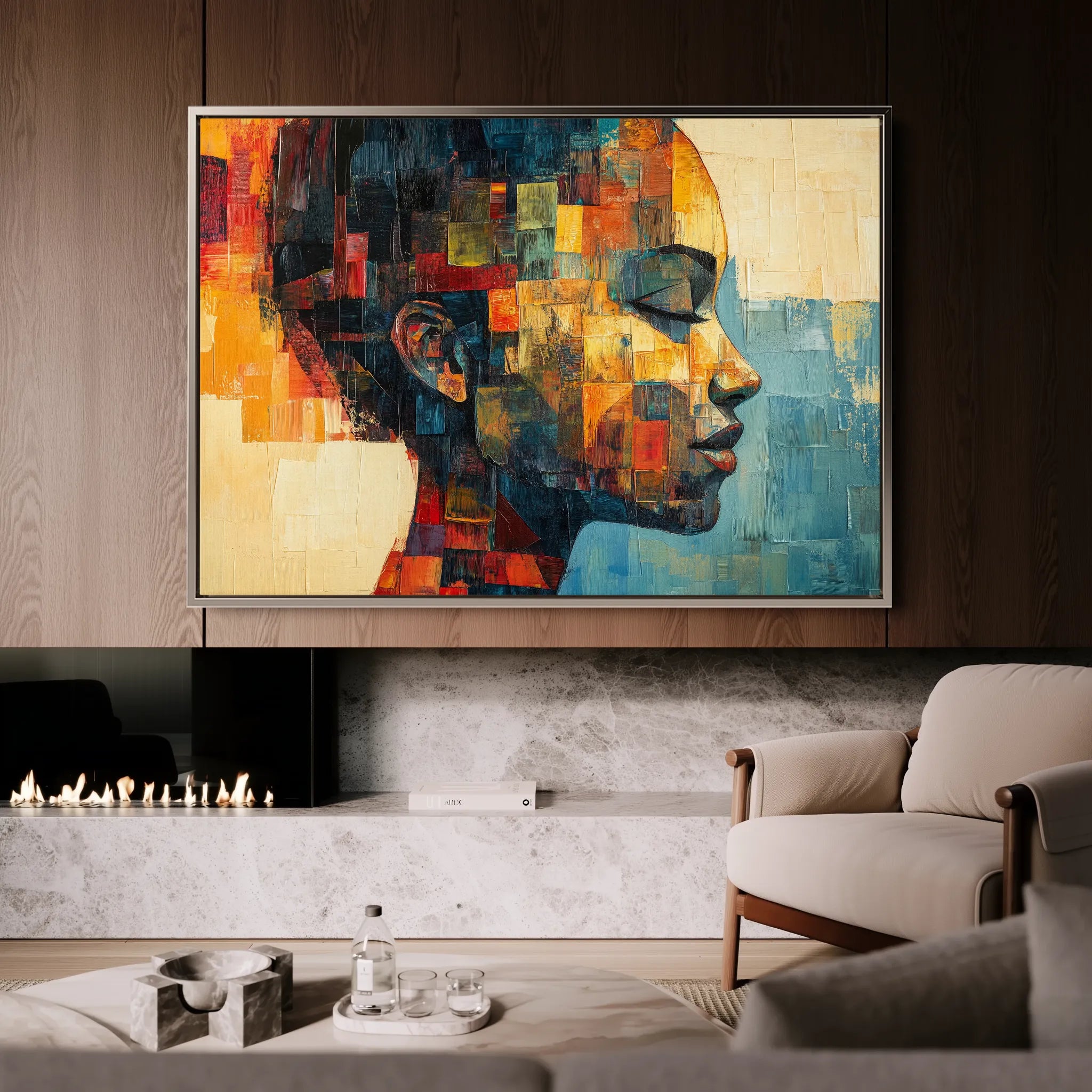 Portrait 079 Canvas Art 18" x 24" / 45 x 60 cm / Black