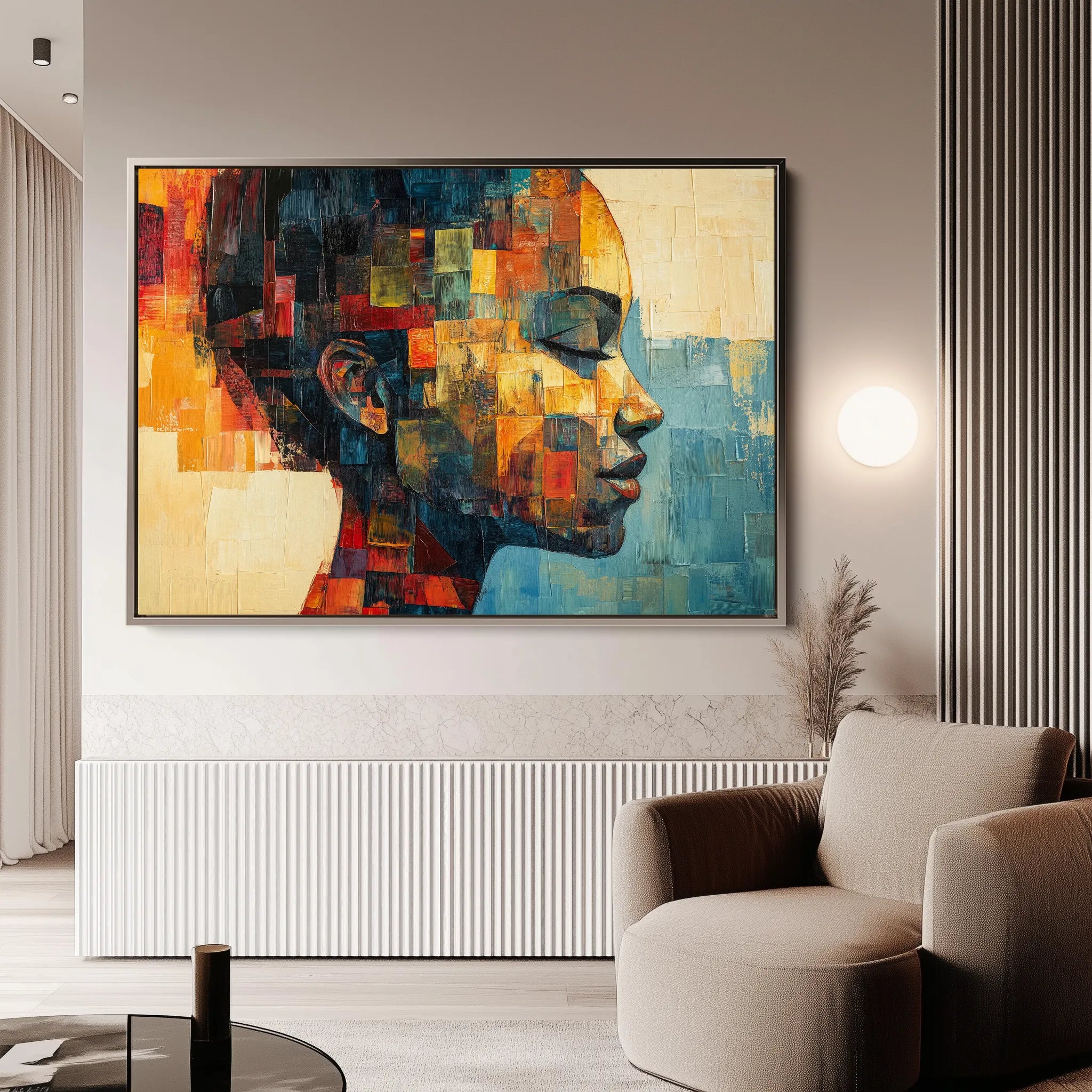 Portrait 079 Canvas Art 18" x 24" / 45 x 60 cm / Black