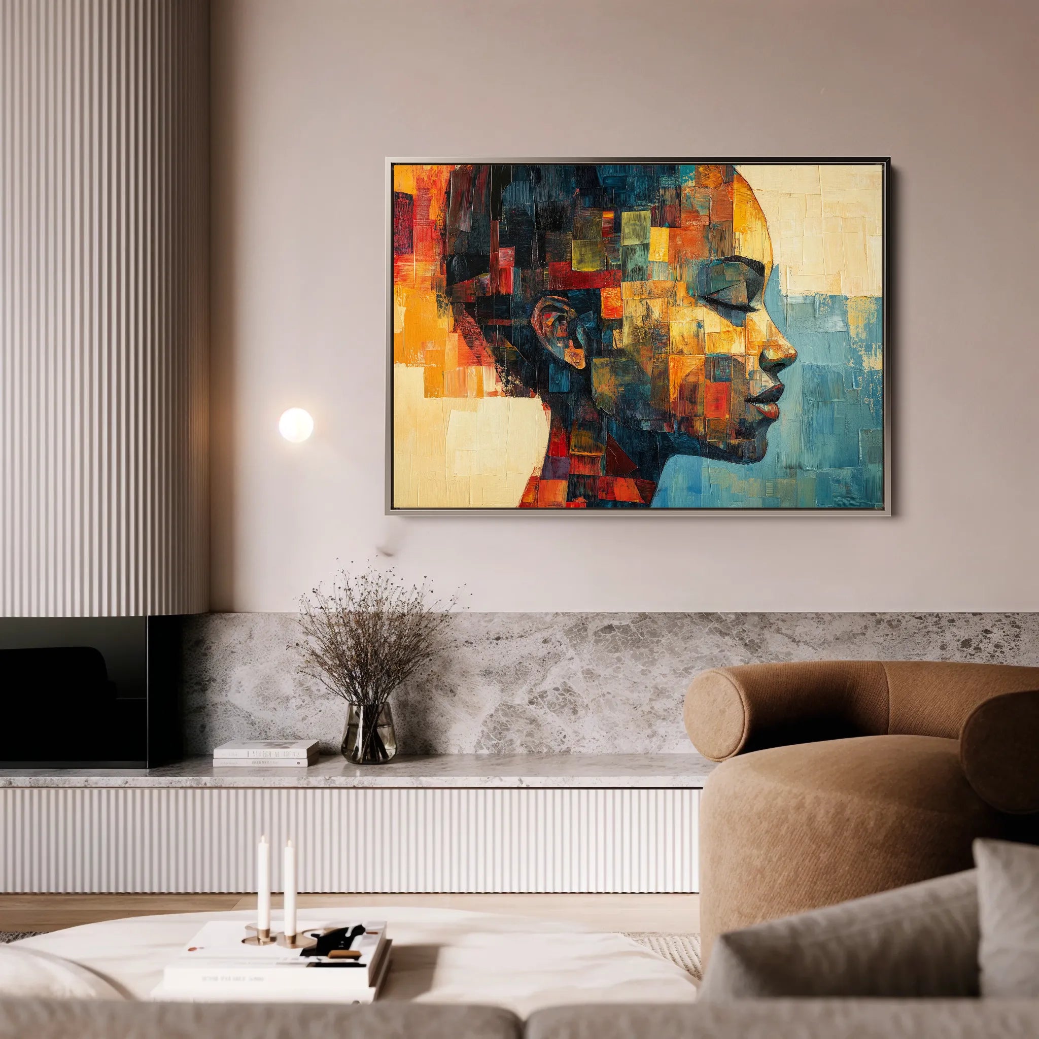 Portrait 079 Canvas Art 18" x 24" / 45 x 60 cm / Black