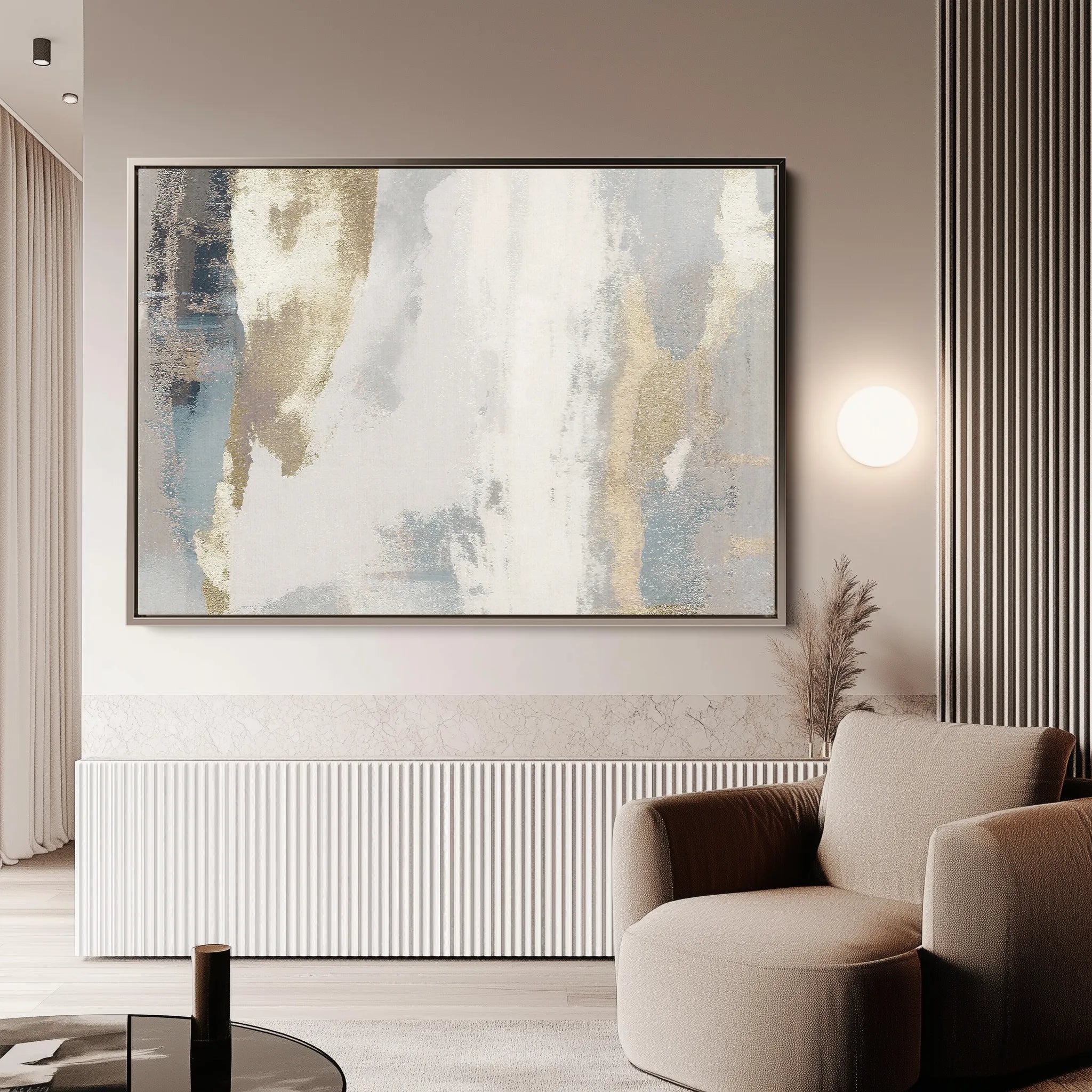 Abstract 080 Canvas Art 18" x 24" / 45 x 60 cm / Black