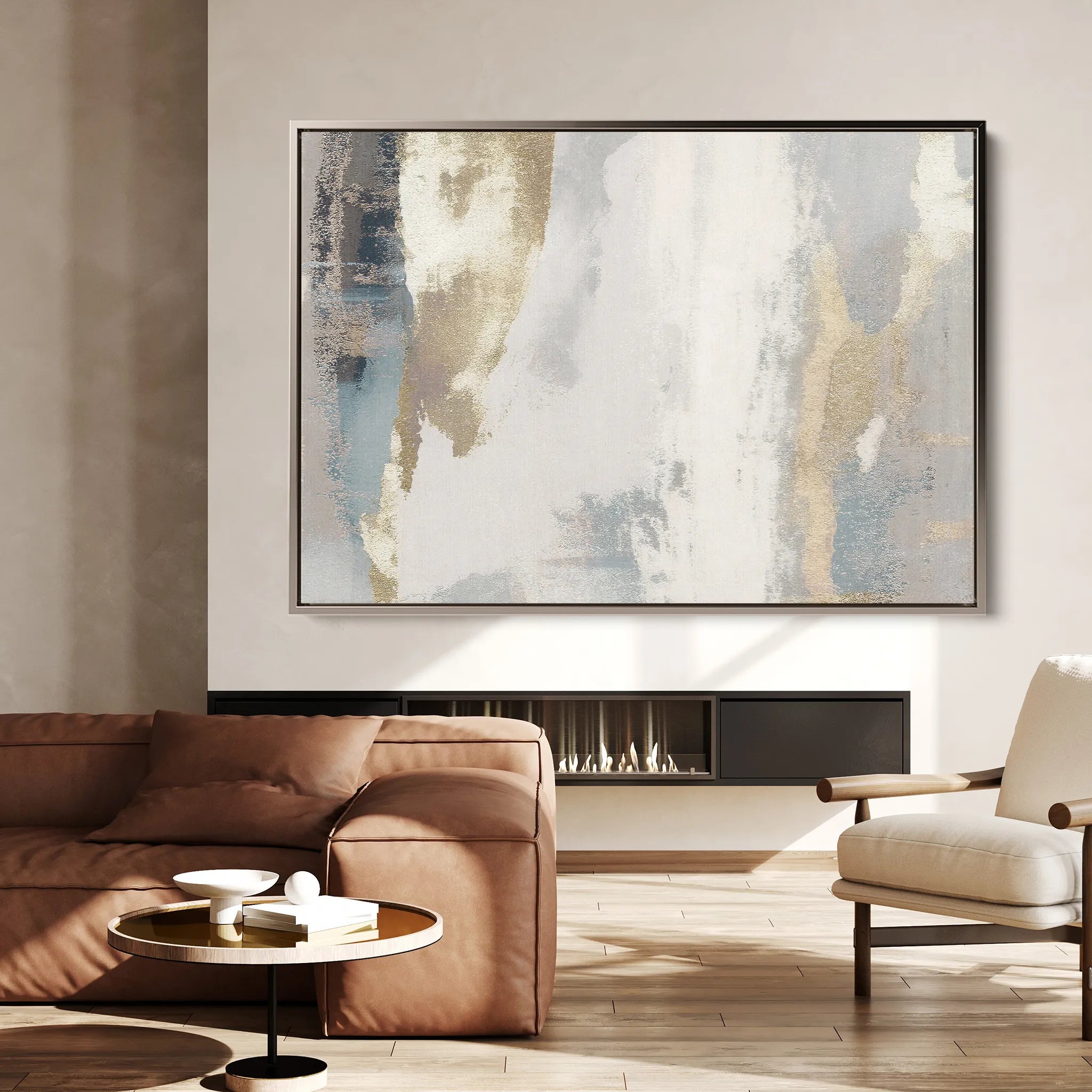 Abstract 080 Canvas Art 18" x 24" / 45 x 60 cm / Black