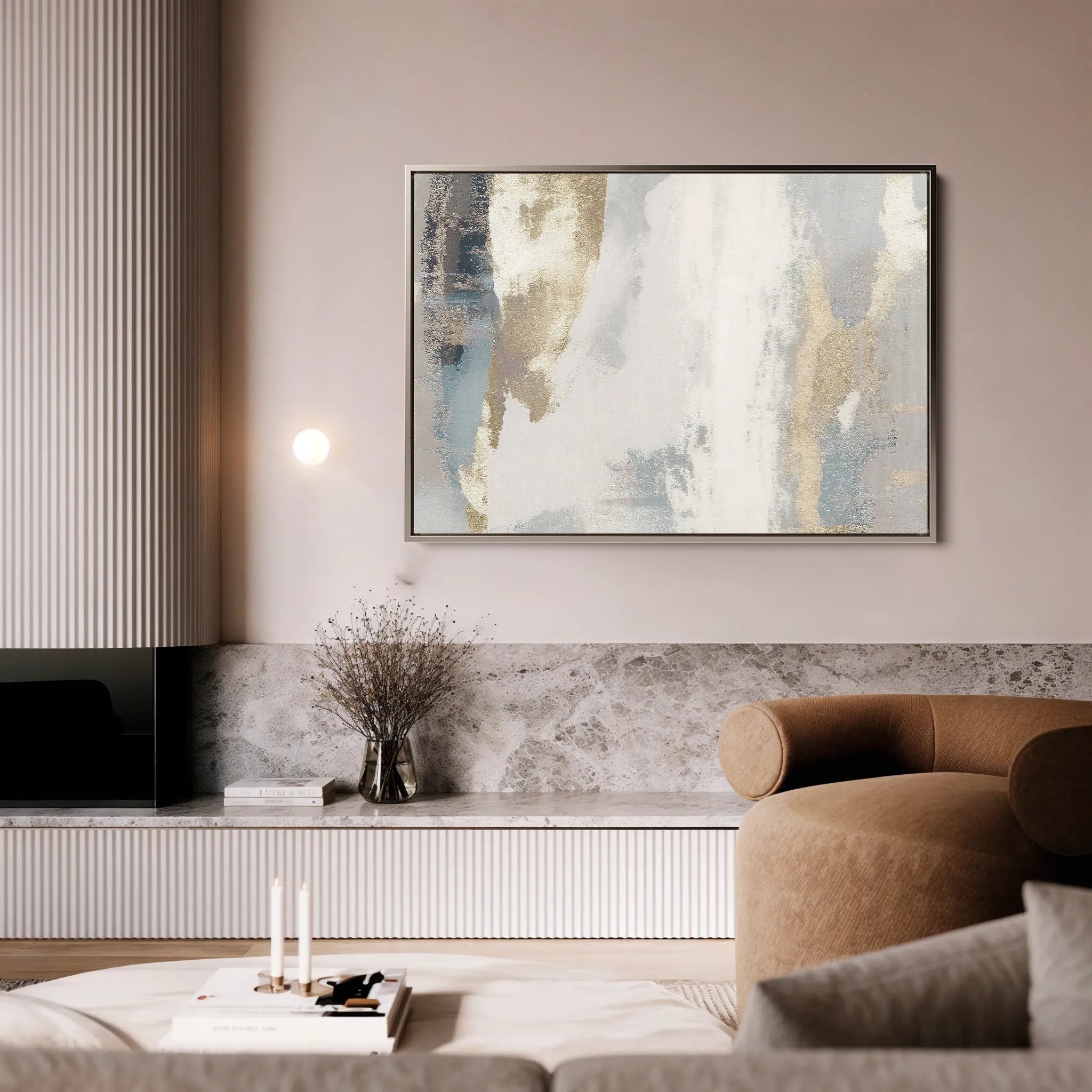 Abstract 080 Canvas Art 18" x 24" / 45 x 60 cm / Black
