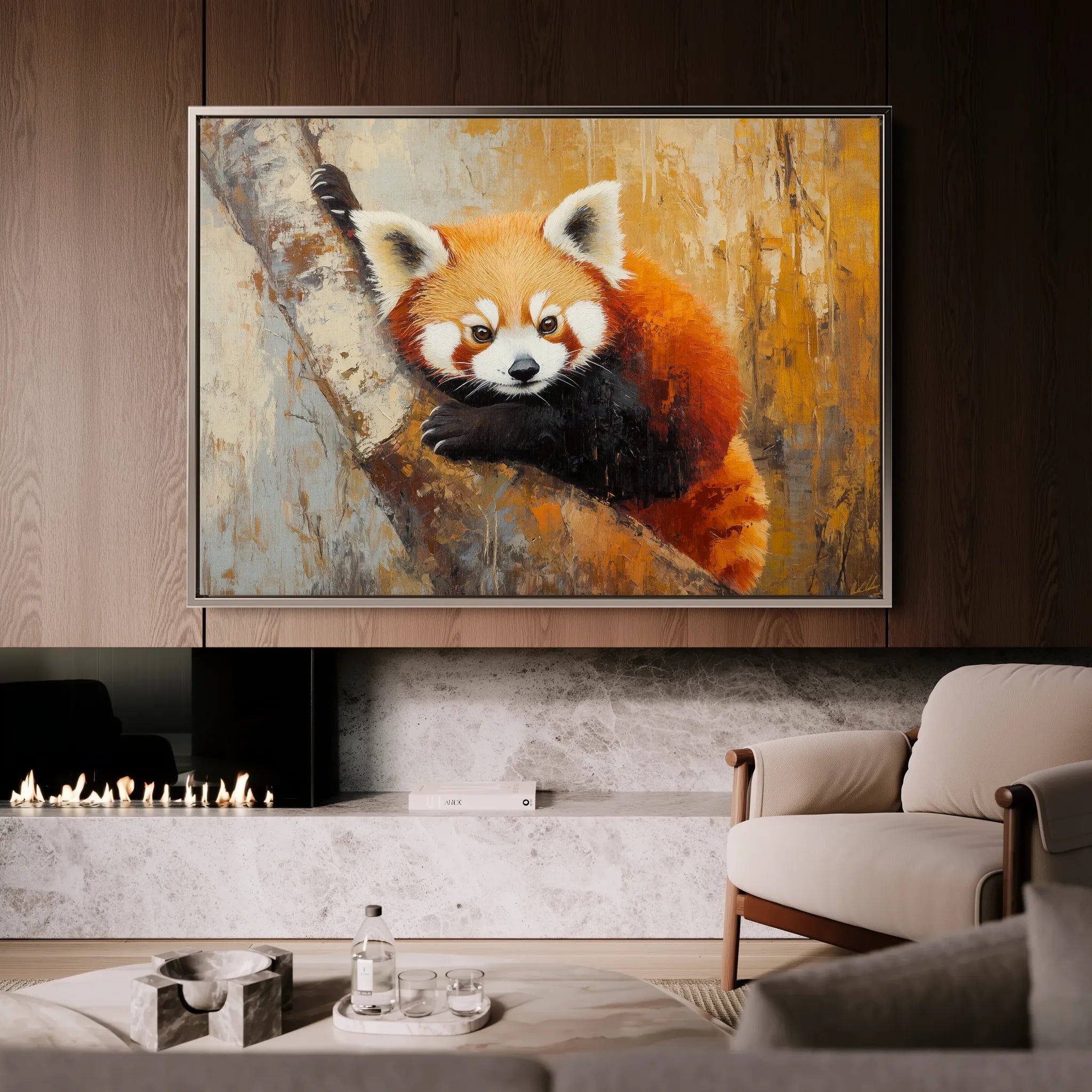 Animals 080 Canvas Art 18" x 24" / 45 x 60 cm / Black