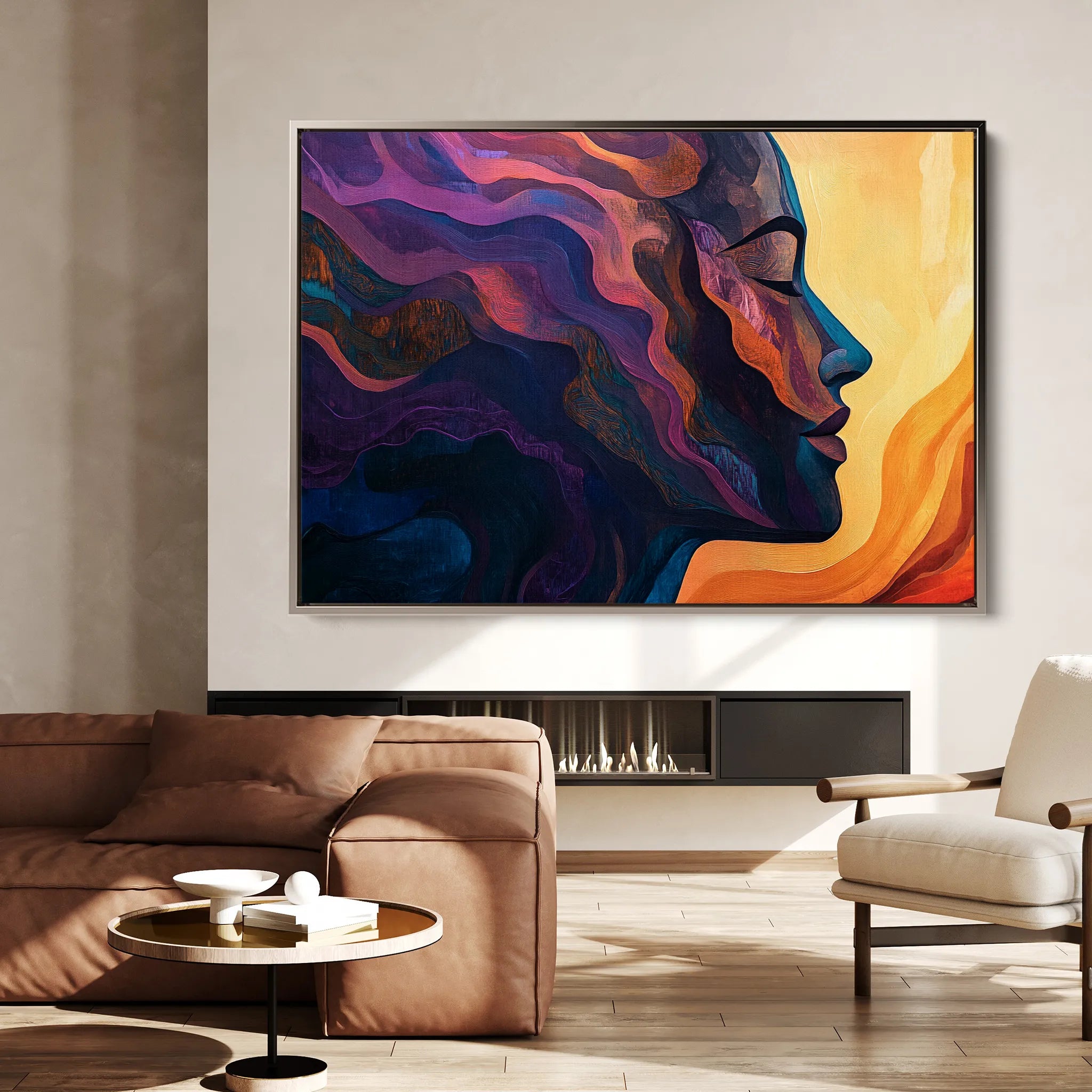 Portrait 080 Canvas Art 18" x 24" / 45 x 60 cm / Black