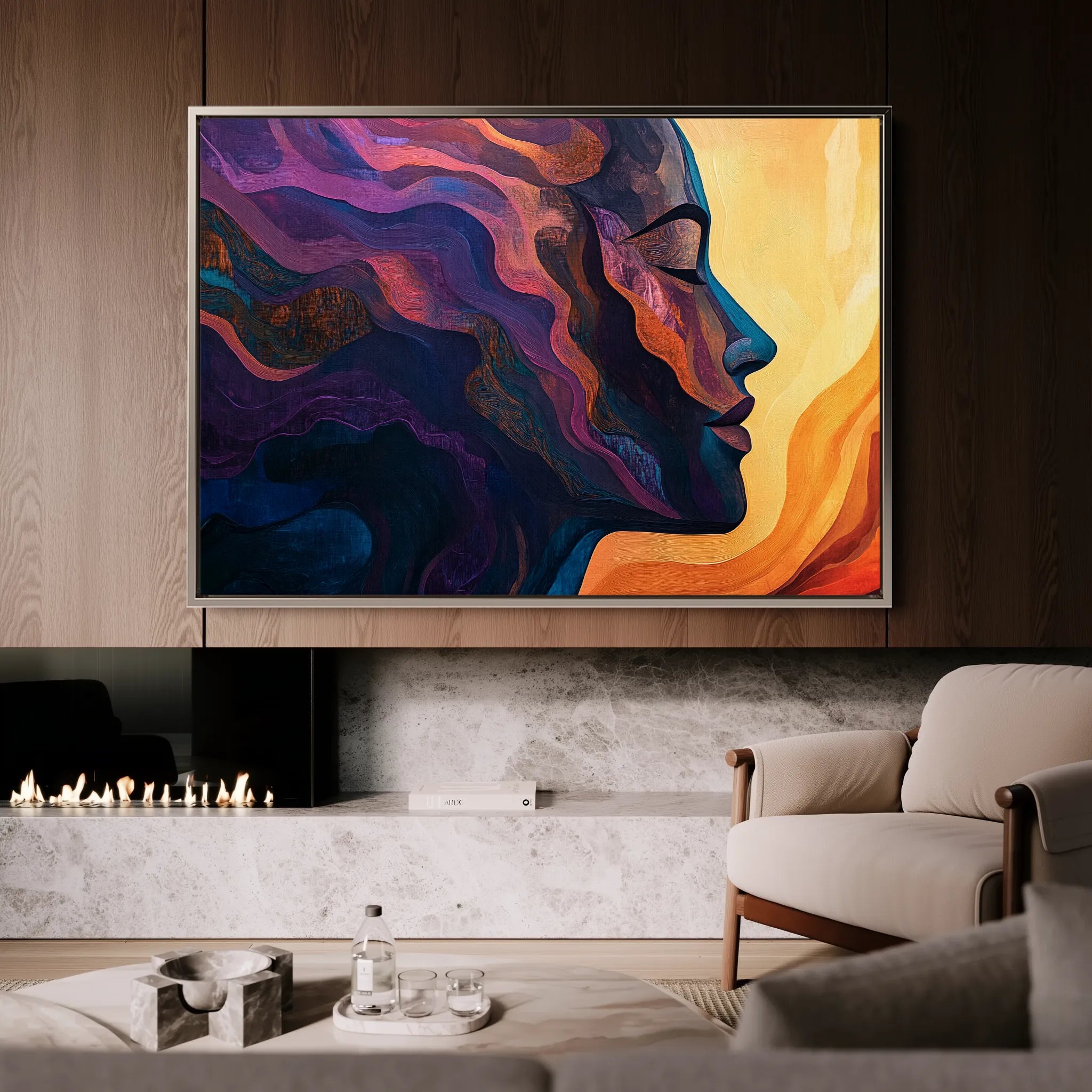 Portrait 080 Canvas Art 18" x 24" / 45 x 60 cm / Black