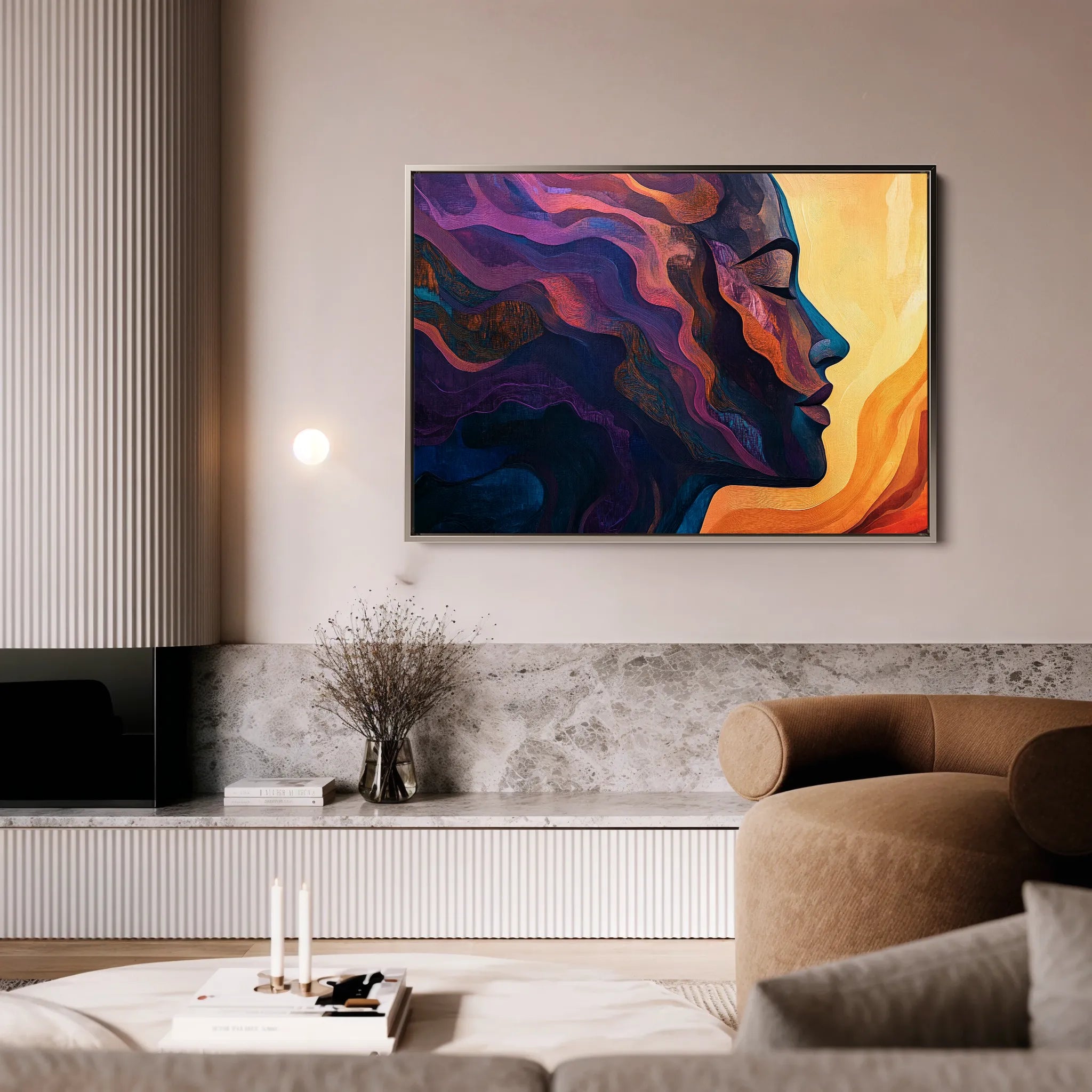 Portrait 080 Canvas Art 18" x 24" / 45 x 60 cm / Black