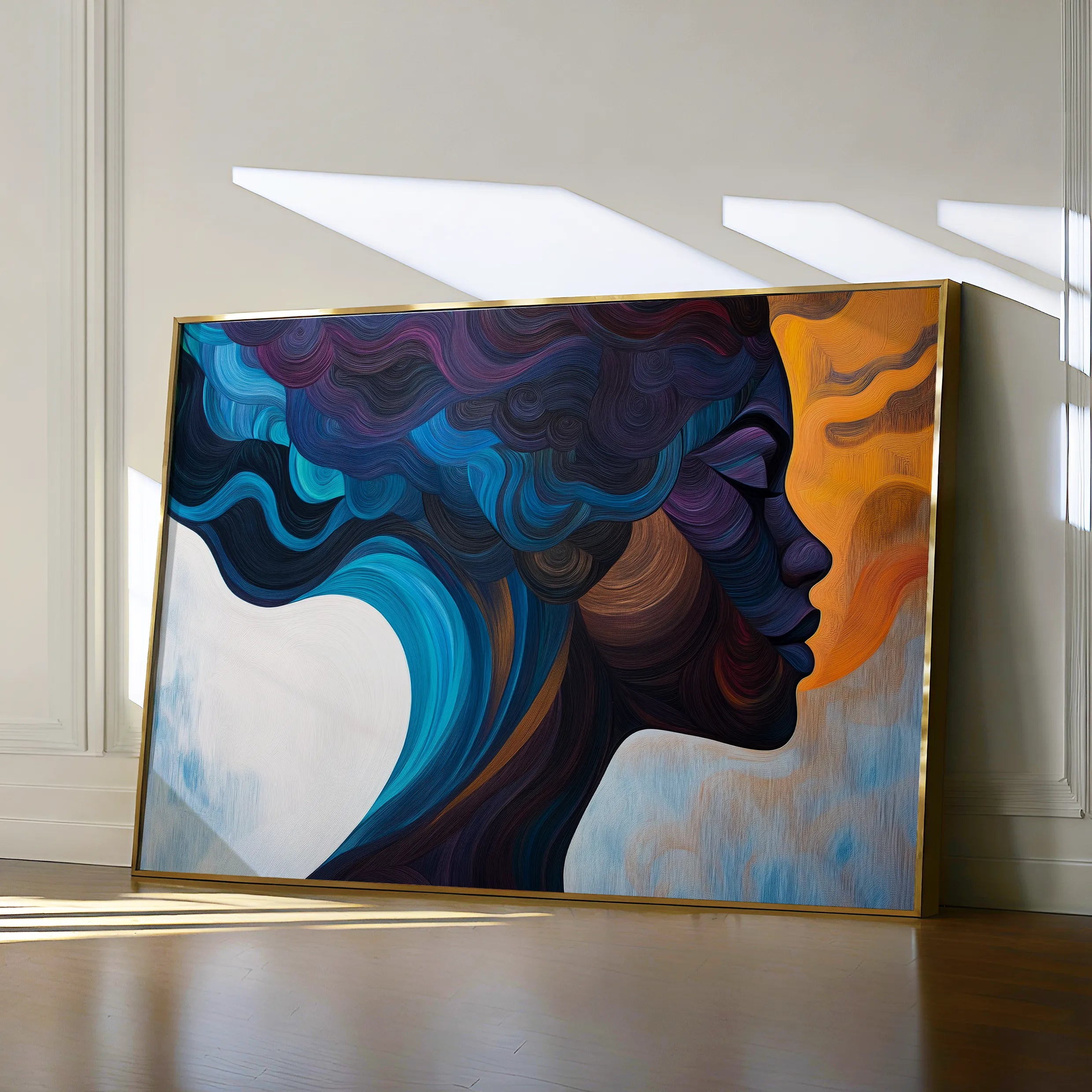 Portrait 081 Canvas Art 18" x 24" / 45 x 60 cm / Black