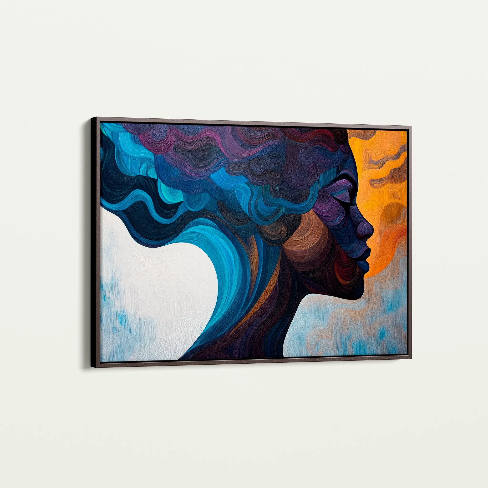 Portrait 081 Canvas Art 18" x 24" / 45 x 60 cm / Black
