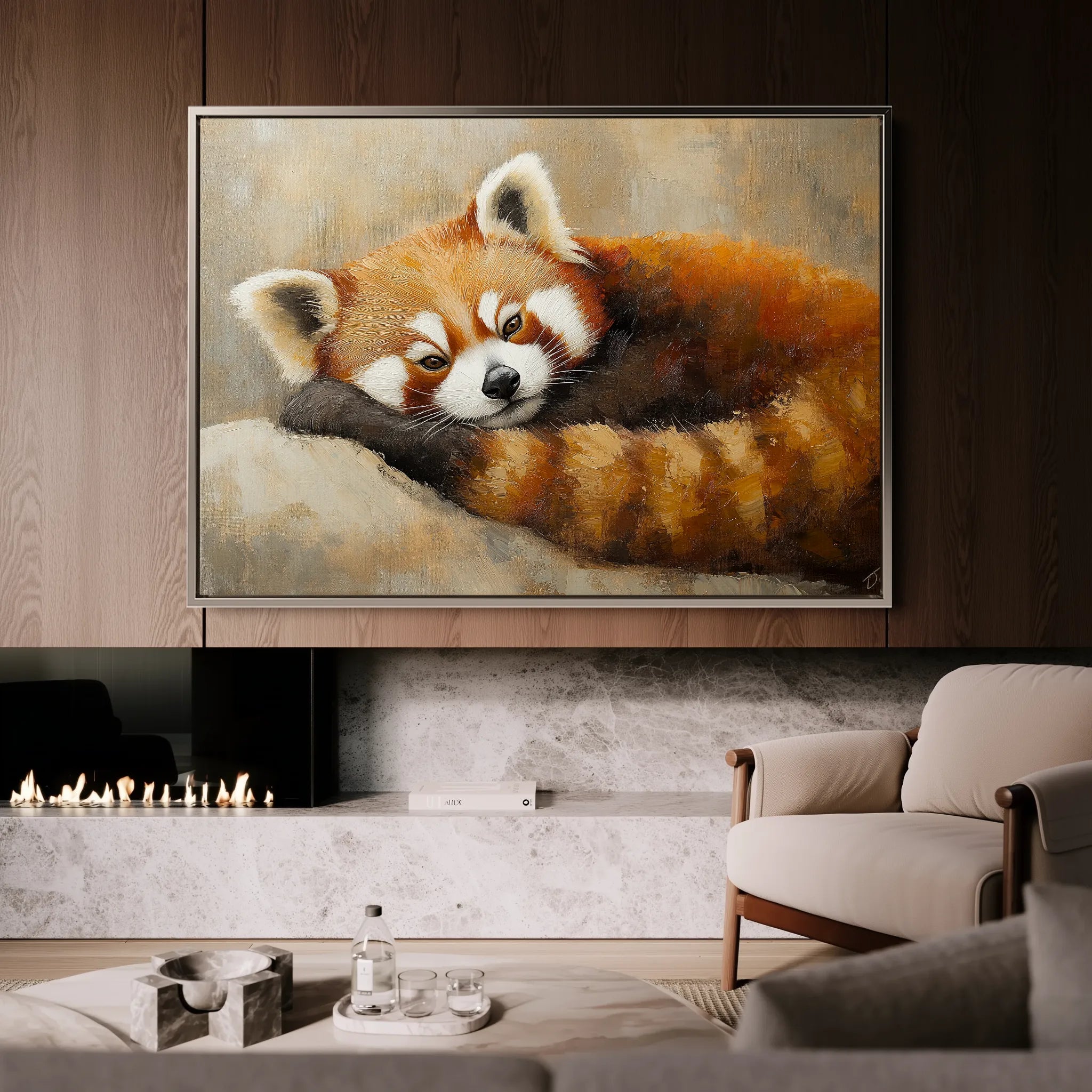 Animals 082 Canvas Art 18" x 24" / 45 x 60 cm / Black