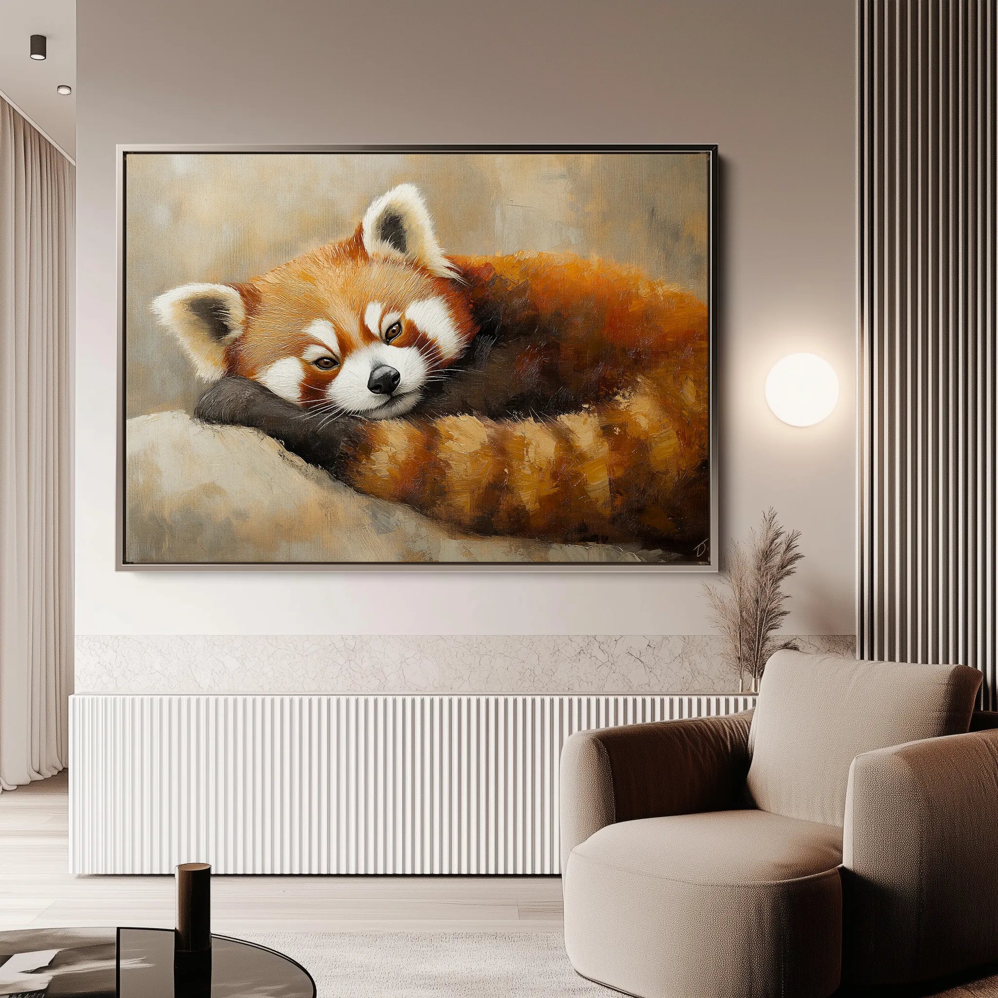 Animals 082 Canvas Art 18" x 24" / 45 x 60 cm / Black