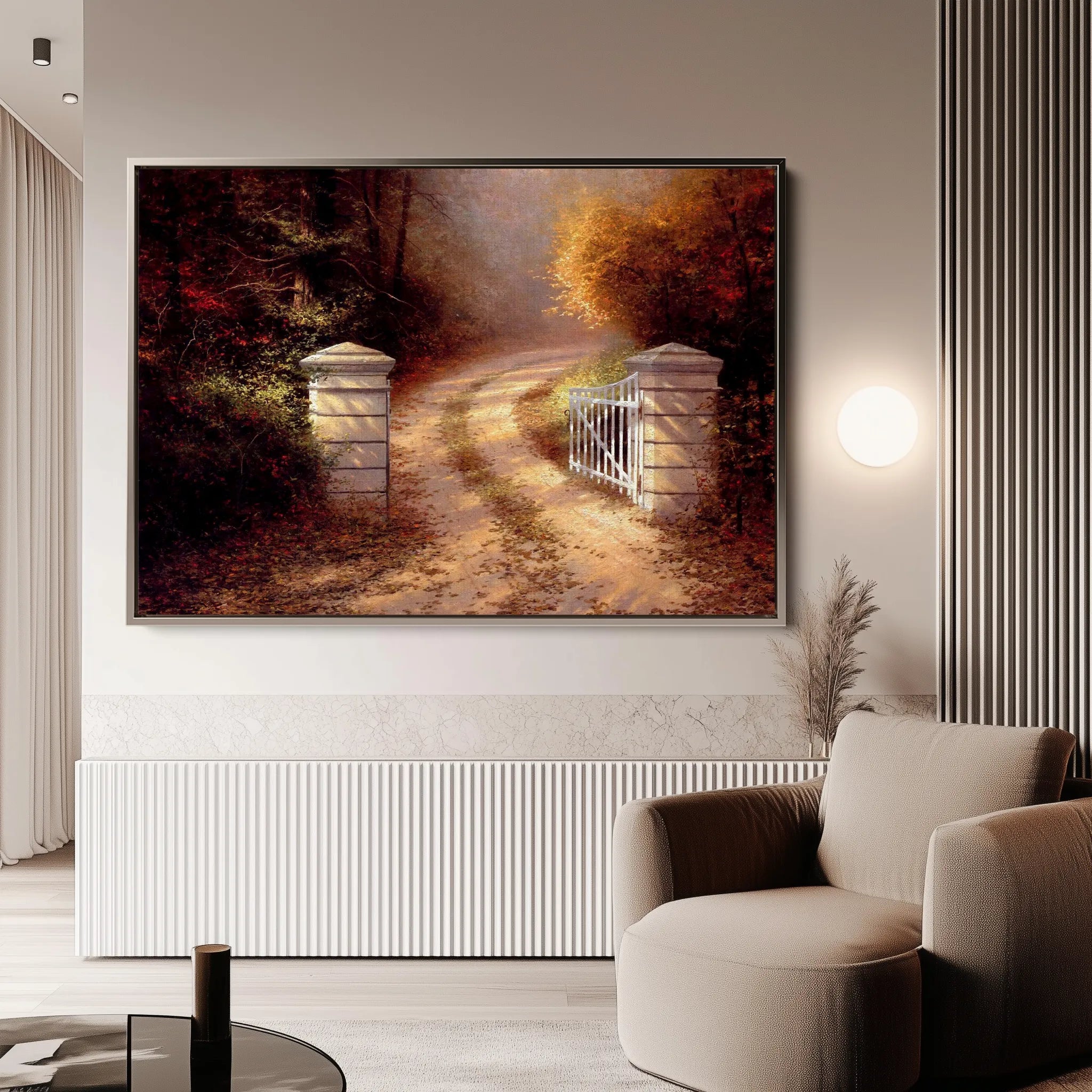 Landscape 082 Canvas Art 18" x 24" / 45 x 60 cm / Black