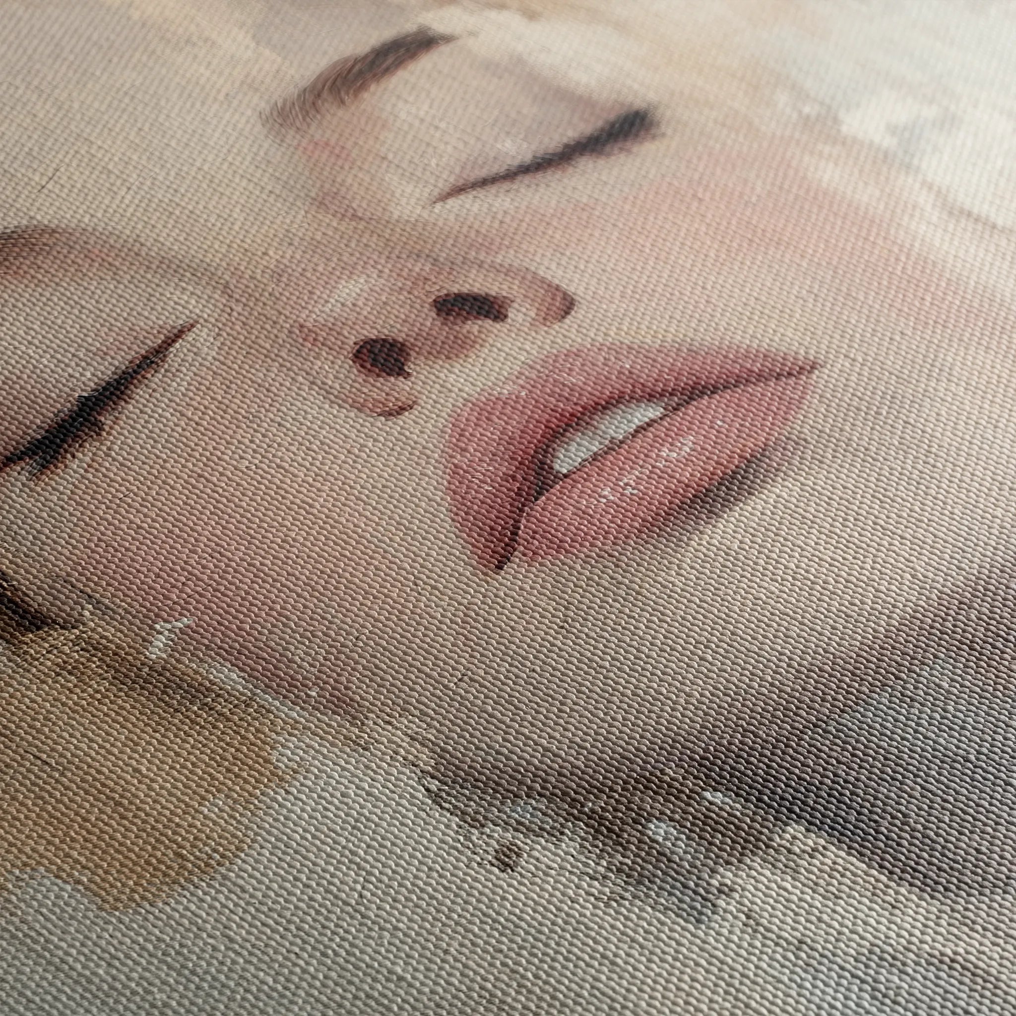 Portrait 082 Canvas Art 18" x 24" / 45 x 60 cm / Black