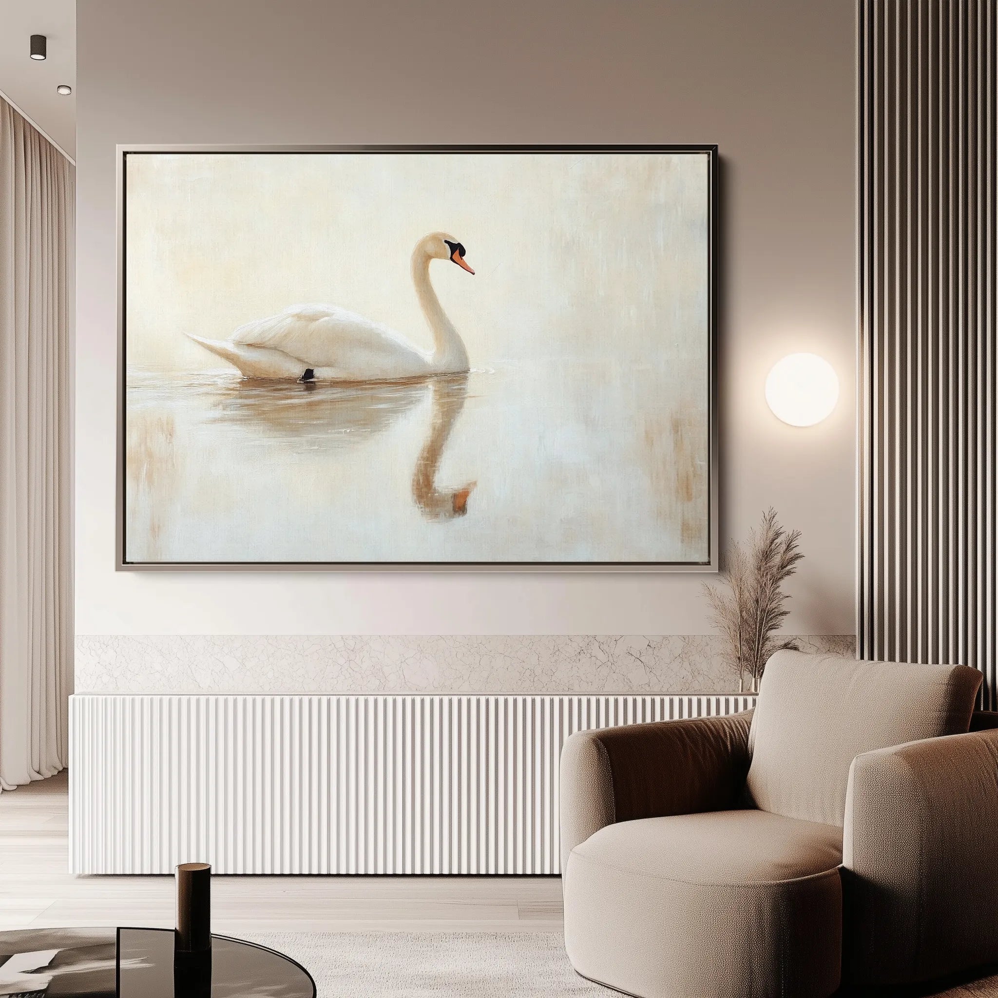 Animals 083 Canvas Art 18" x 24" / 45 x 60 cm / Black