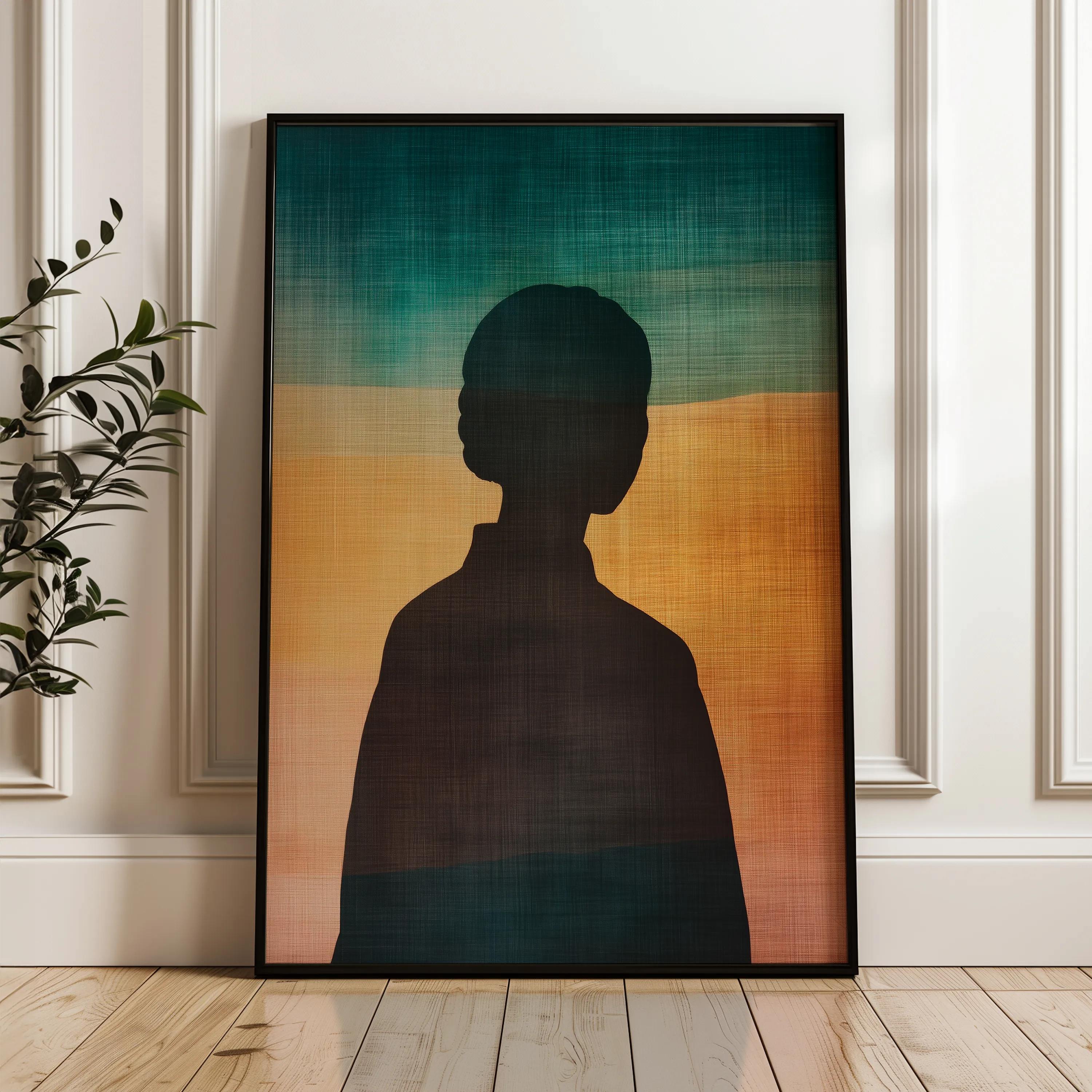 Portrait 083 Canvas Art 18" x 24" / 45 x 60 cm / Black