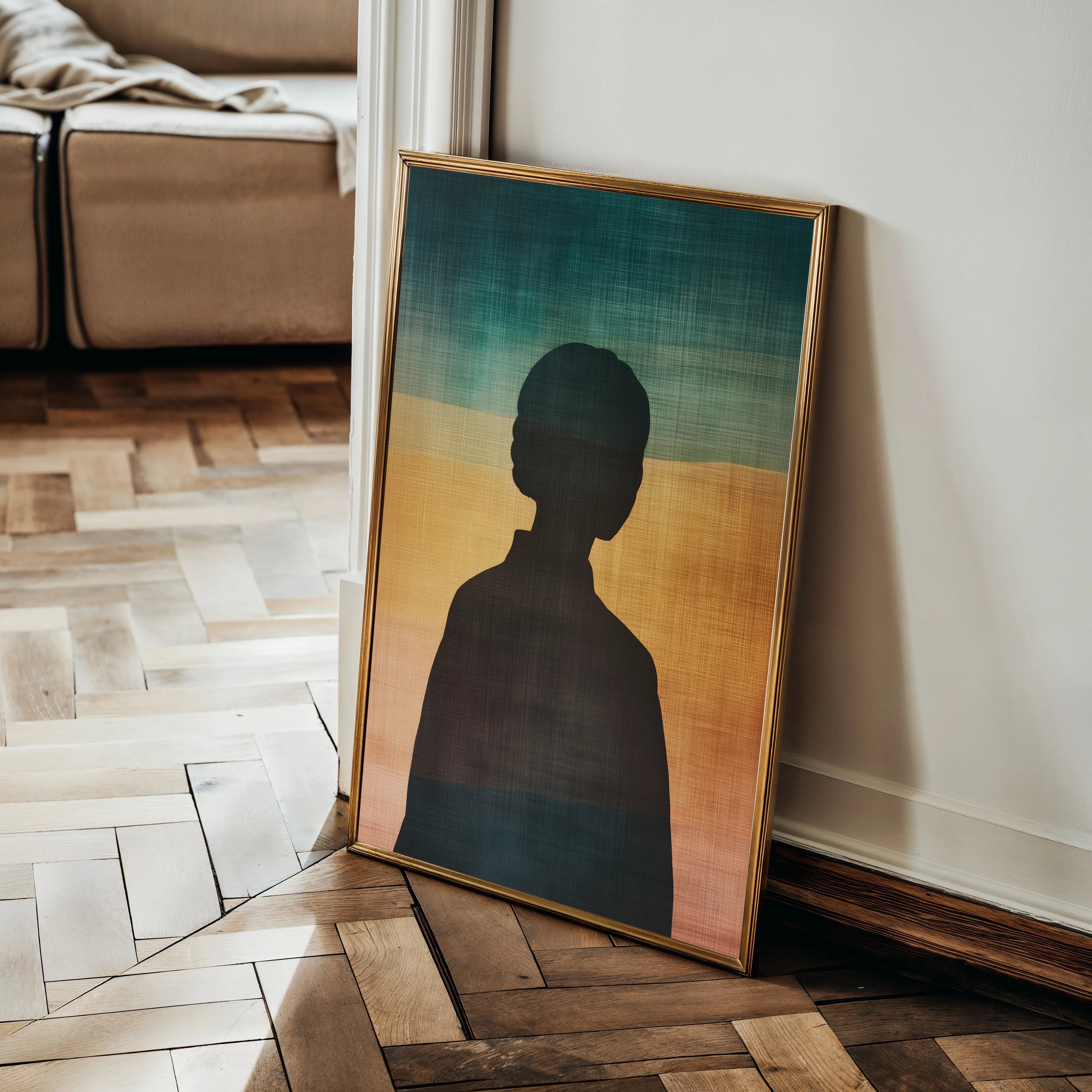 Portrait 083 Canvas Art 18" x 24" / 45 x 60 cm / Black