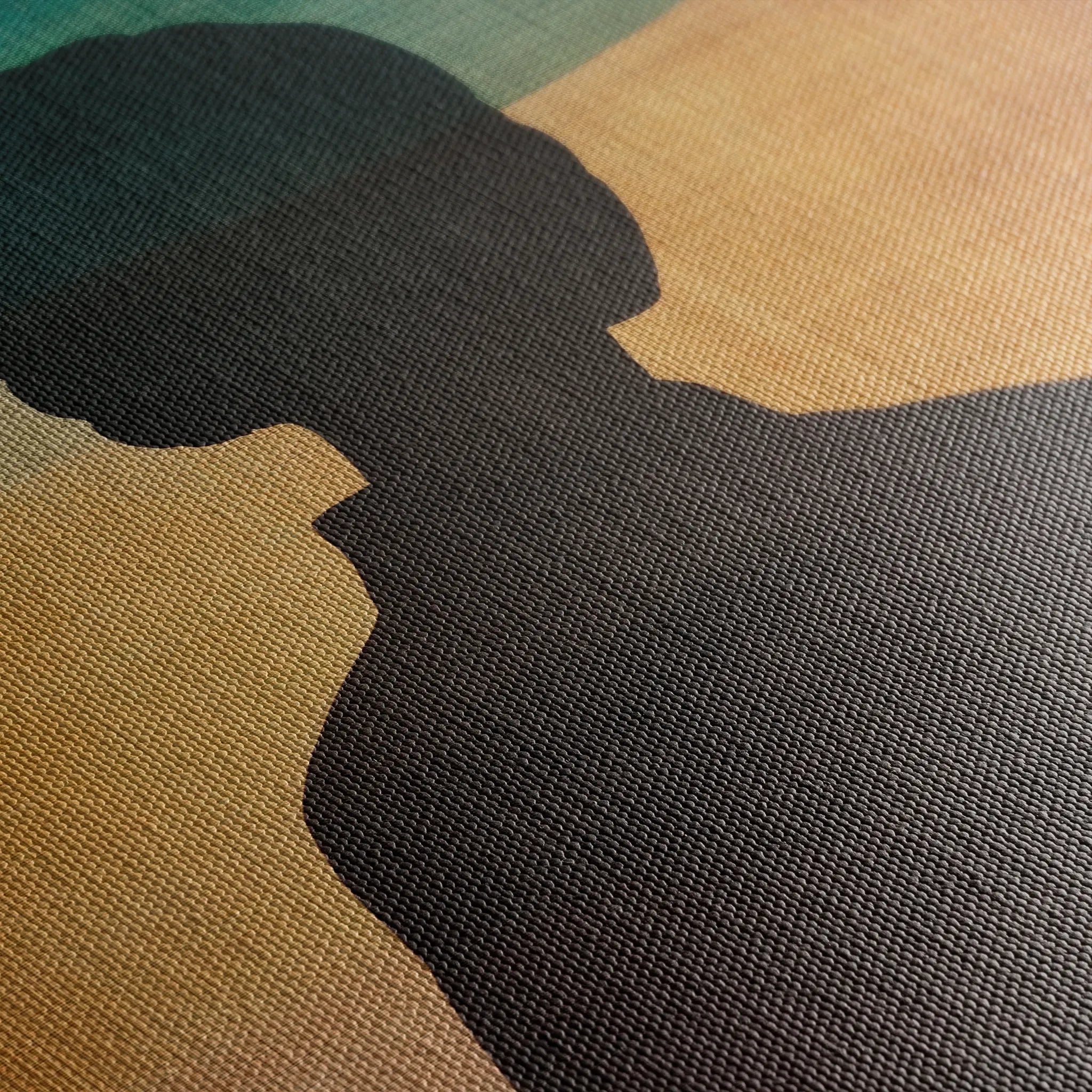 Portrait 083 Canvas Art 18" x 24" / 45 x 60 cm / Black