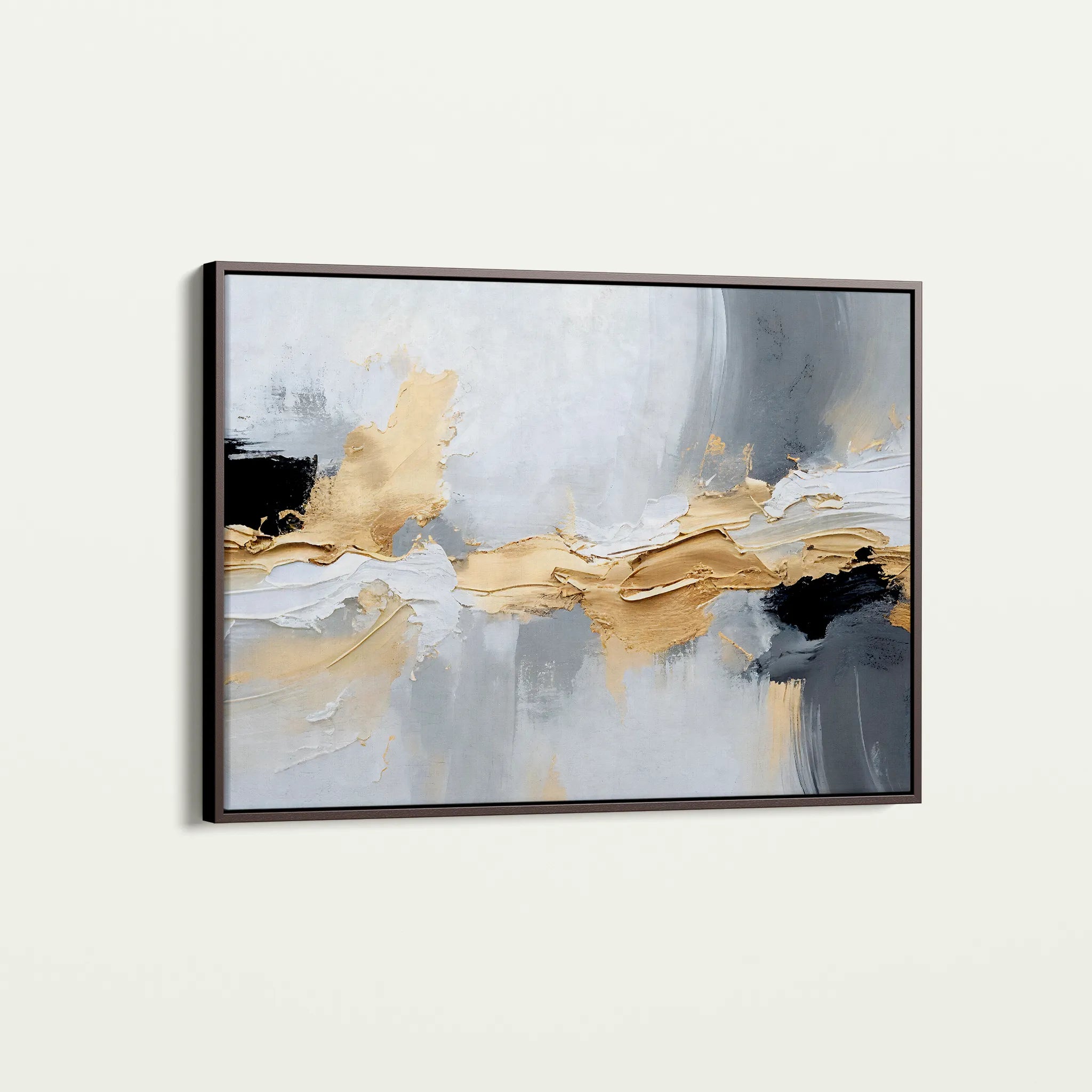 Abstract 084 Canvas Art 18" x 24" / 45 x 60 cm / Black