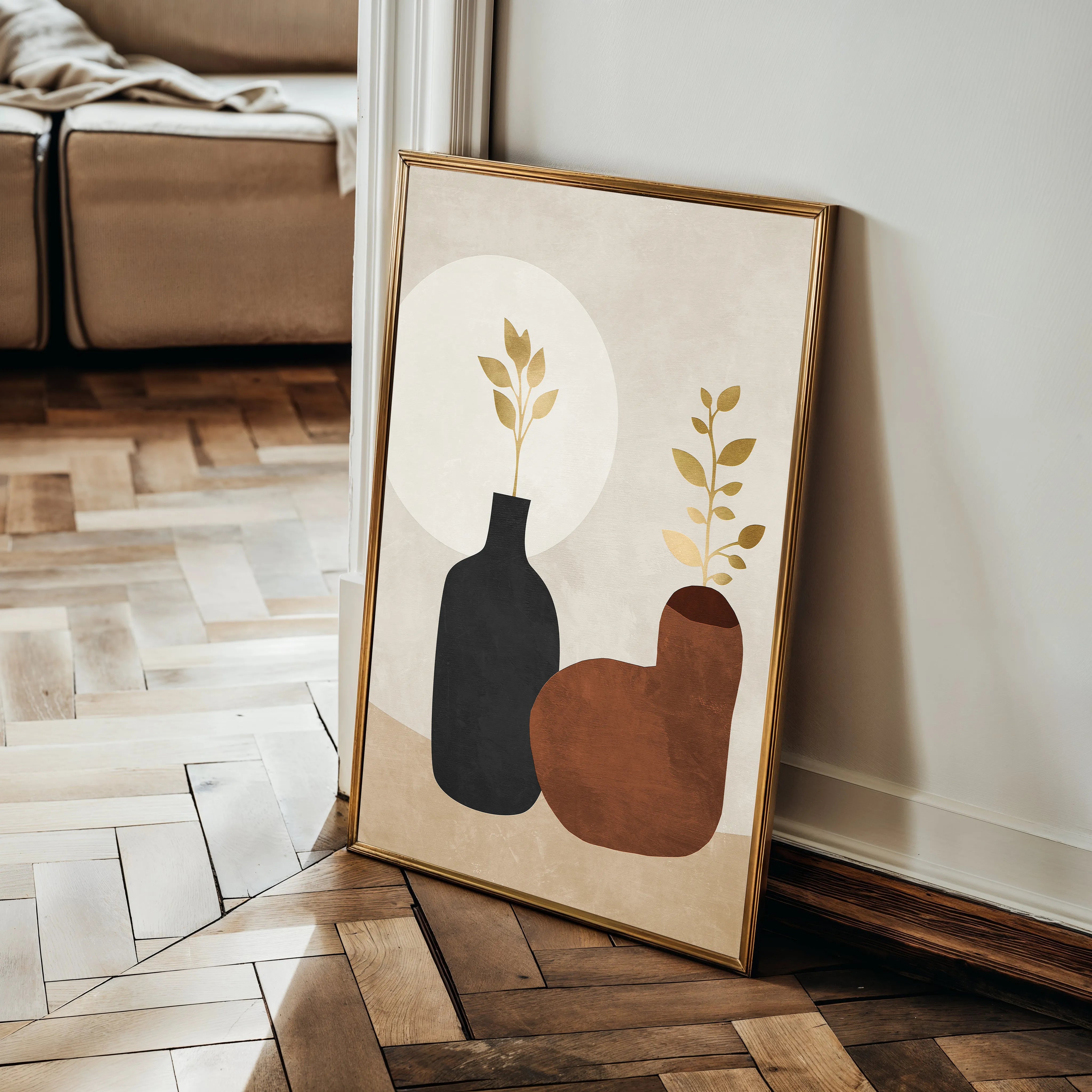 Boho 084 Canvas Art 18" x 24" / 45 x 60 cm / Black