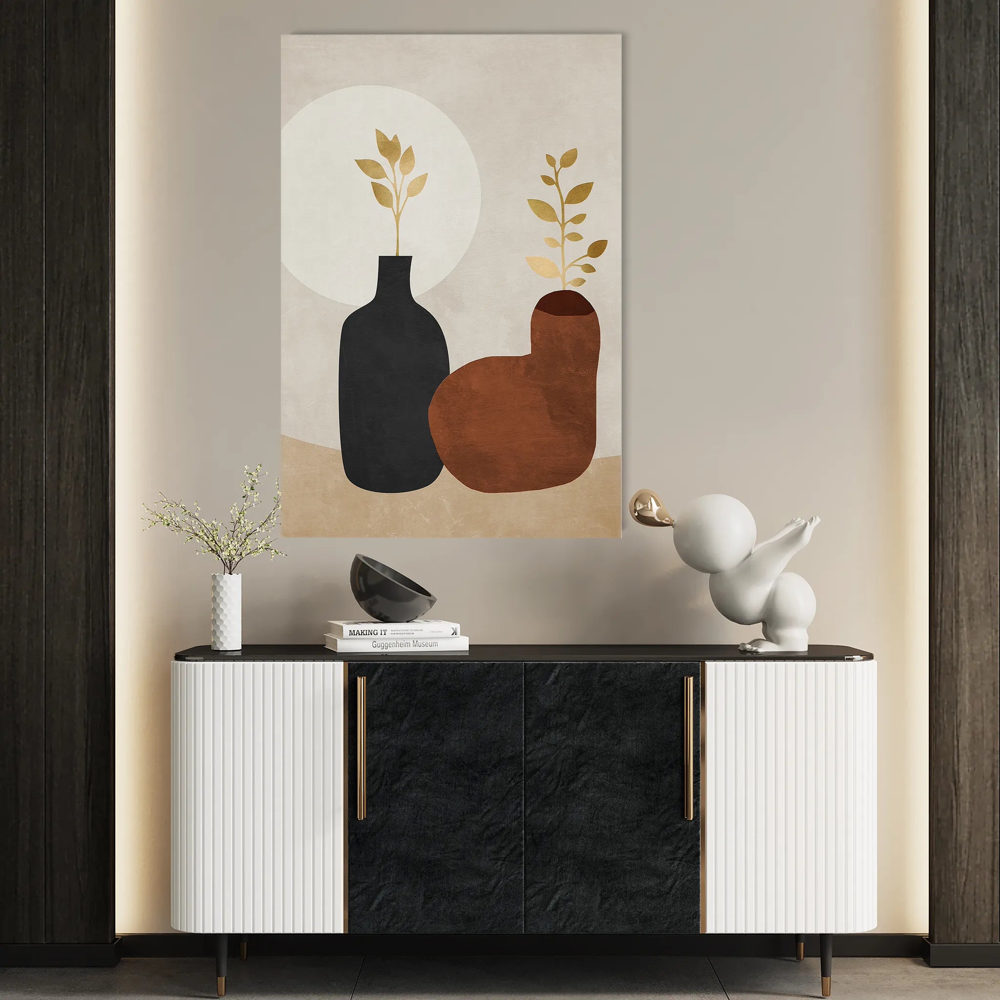 Boho 084 Canvas Art 18" x 24" / 45 x 60 cm / Black