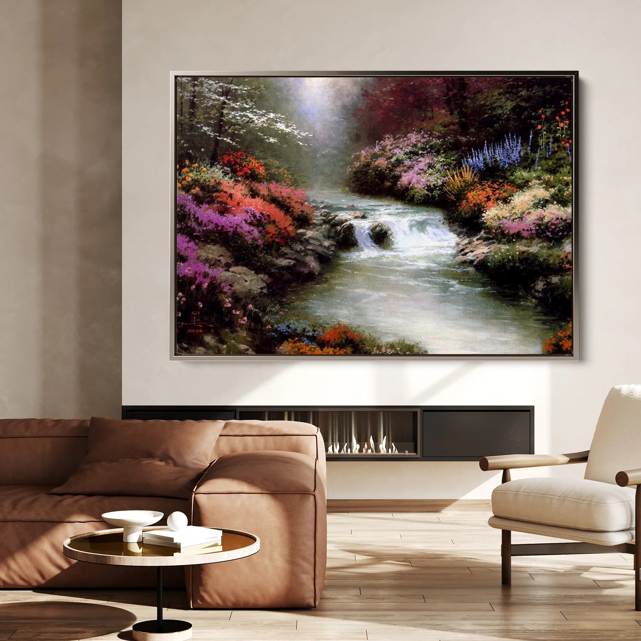 Landscape 084 Canvas Art 18" x 24" / 45 x 60 cm / Black