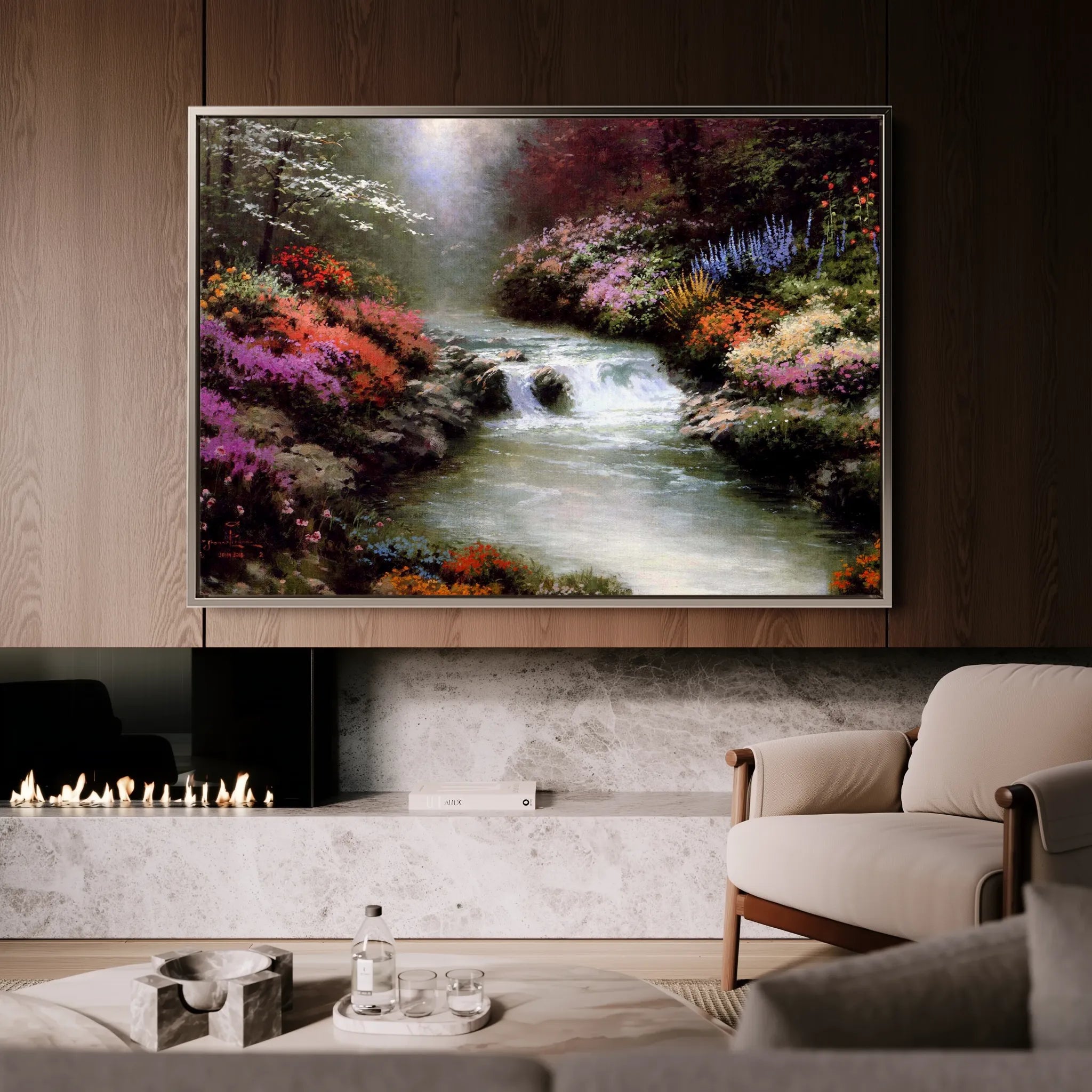 Landscape 084 Canvas Art 18" x 24" / 45 x 60 cm / Black