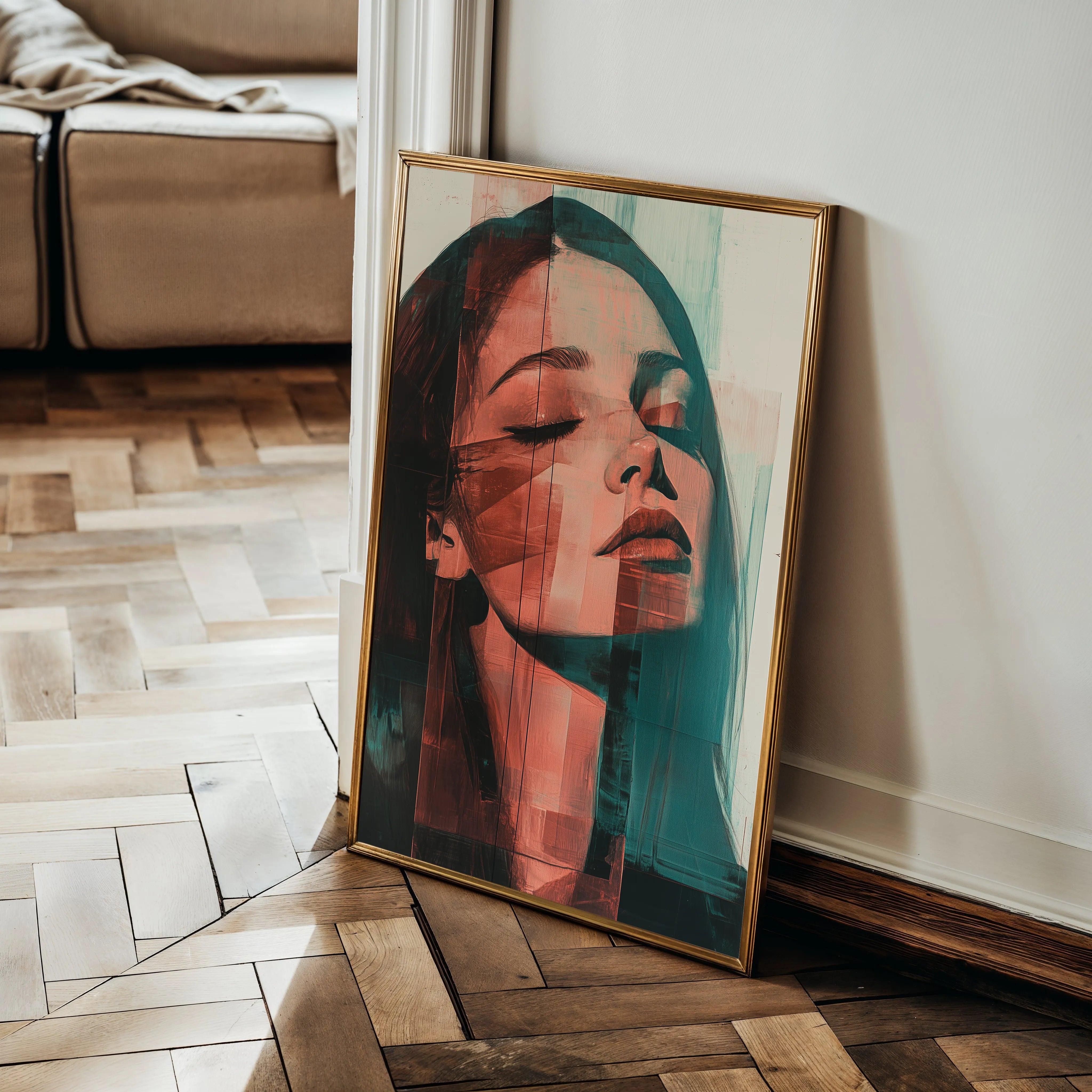 Portrait 084 Canvas Art 18" x 24" / 45 x 60 cm / Black