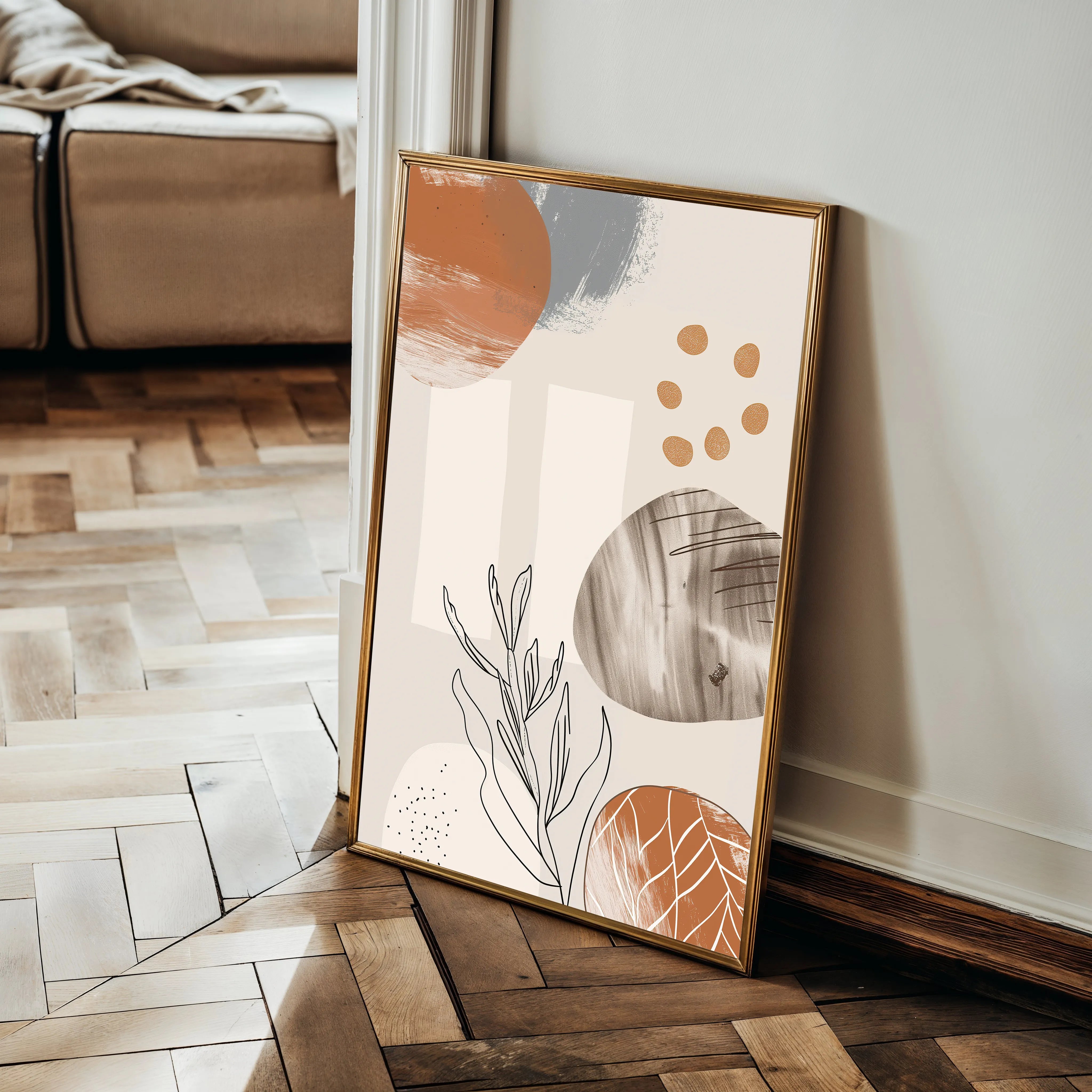 Boho 085 Canvas Art 18" x 24" / 45 x 60 cm / Black