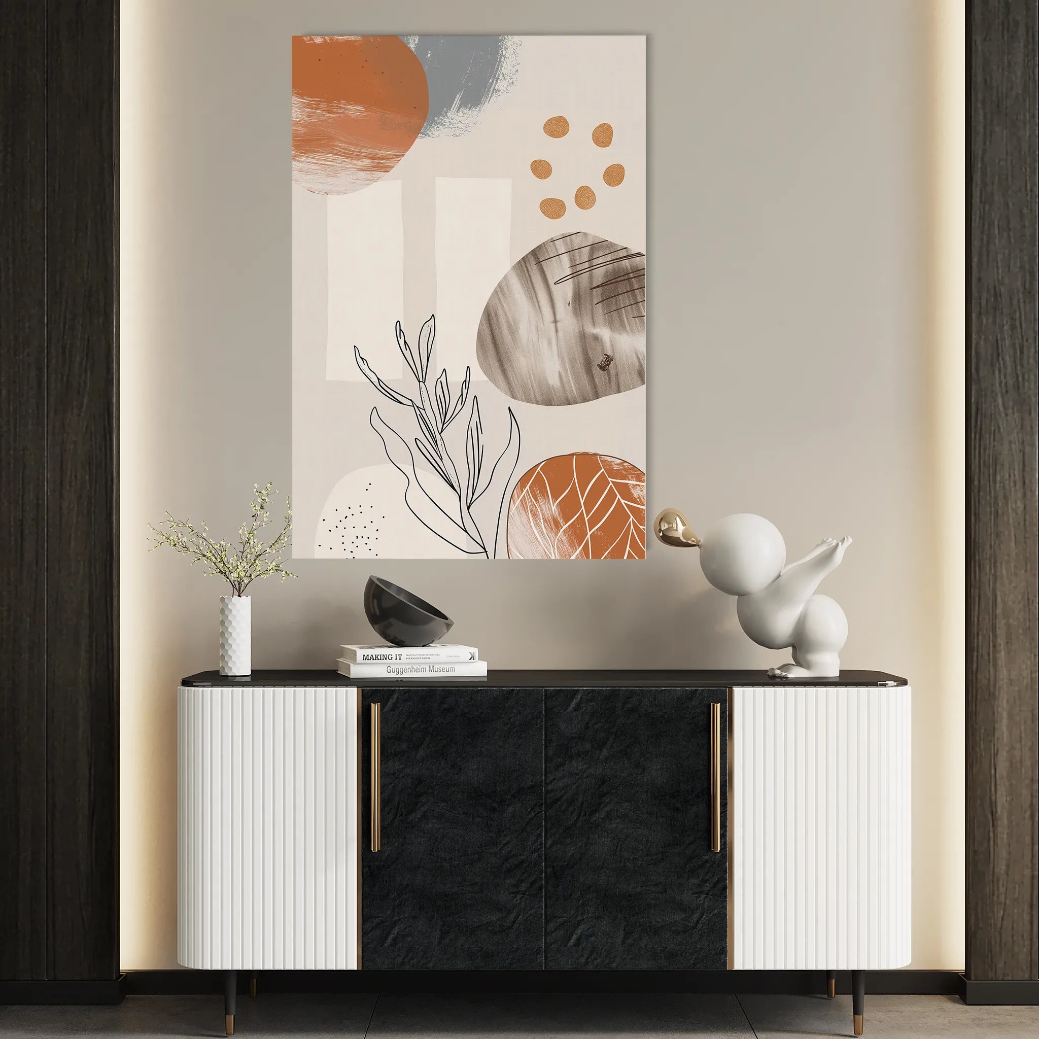 Boho 085 Canvas Art 18" x 24" / 45 x 60 cm / Black