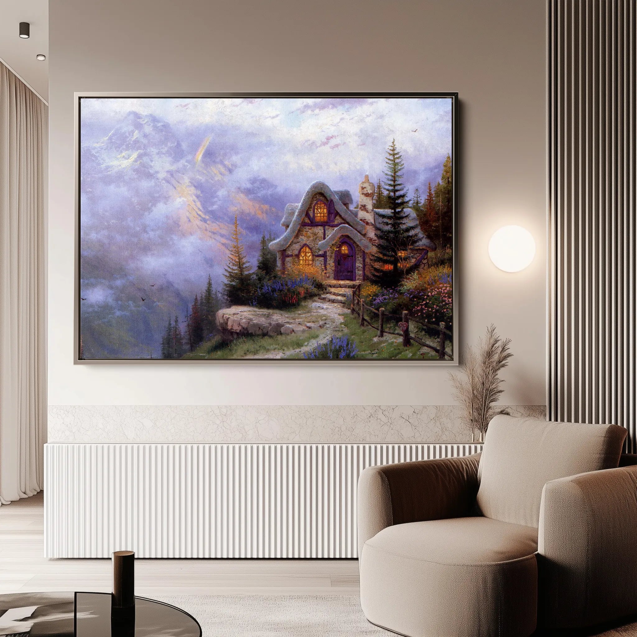 Landscape 085 Canvas Art 18" x 24" / 45 x 60 cm / Black