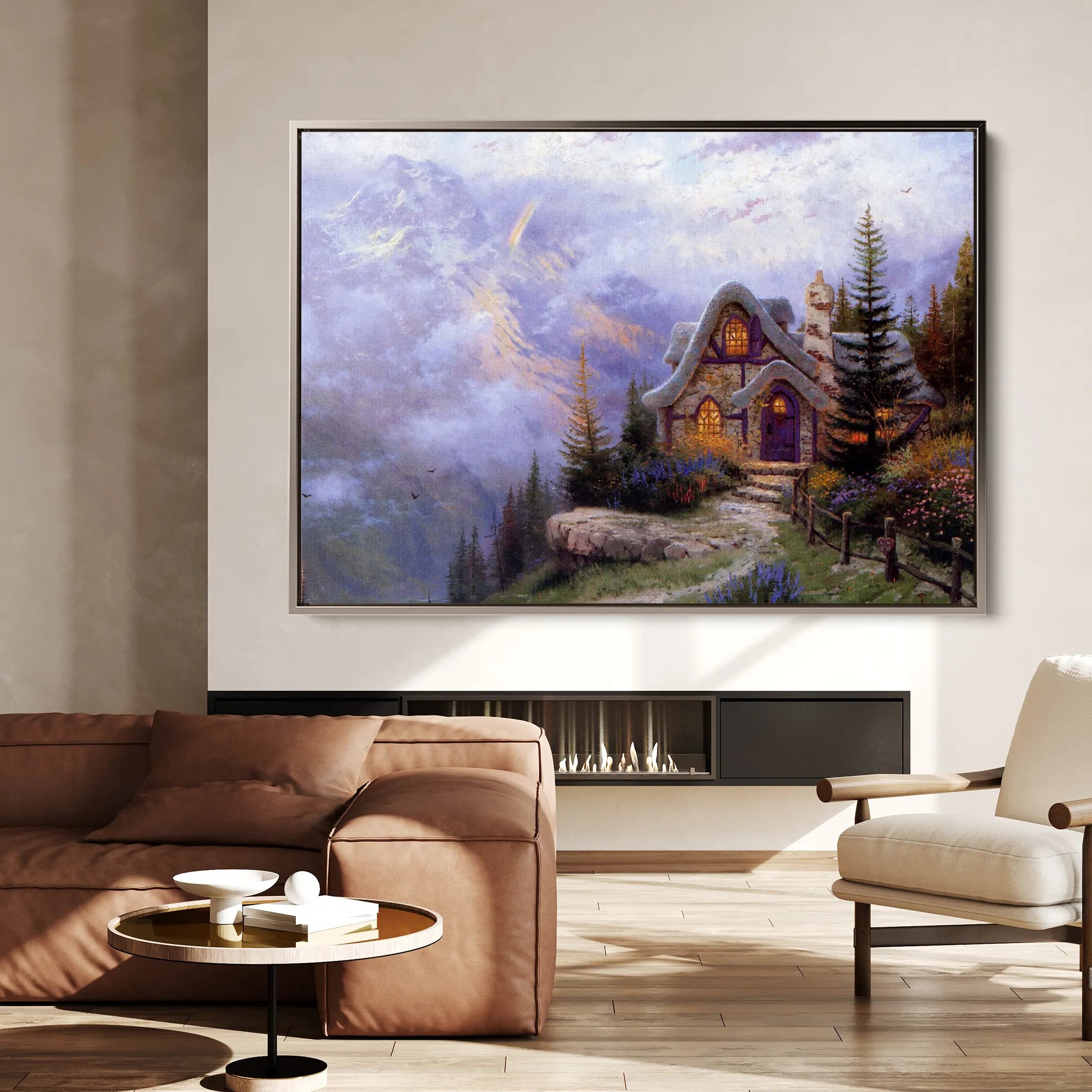 Landscape 085 Canvas Art 18" x 24" / 45 x 60 cm / Black