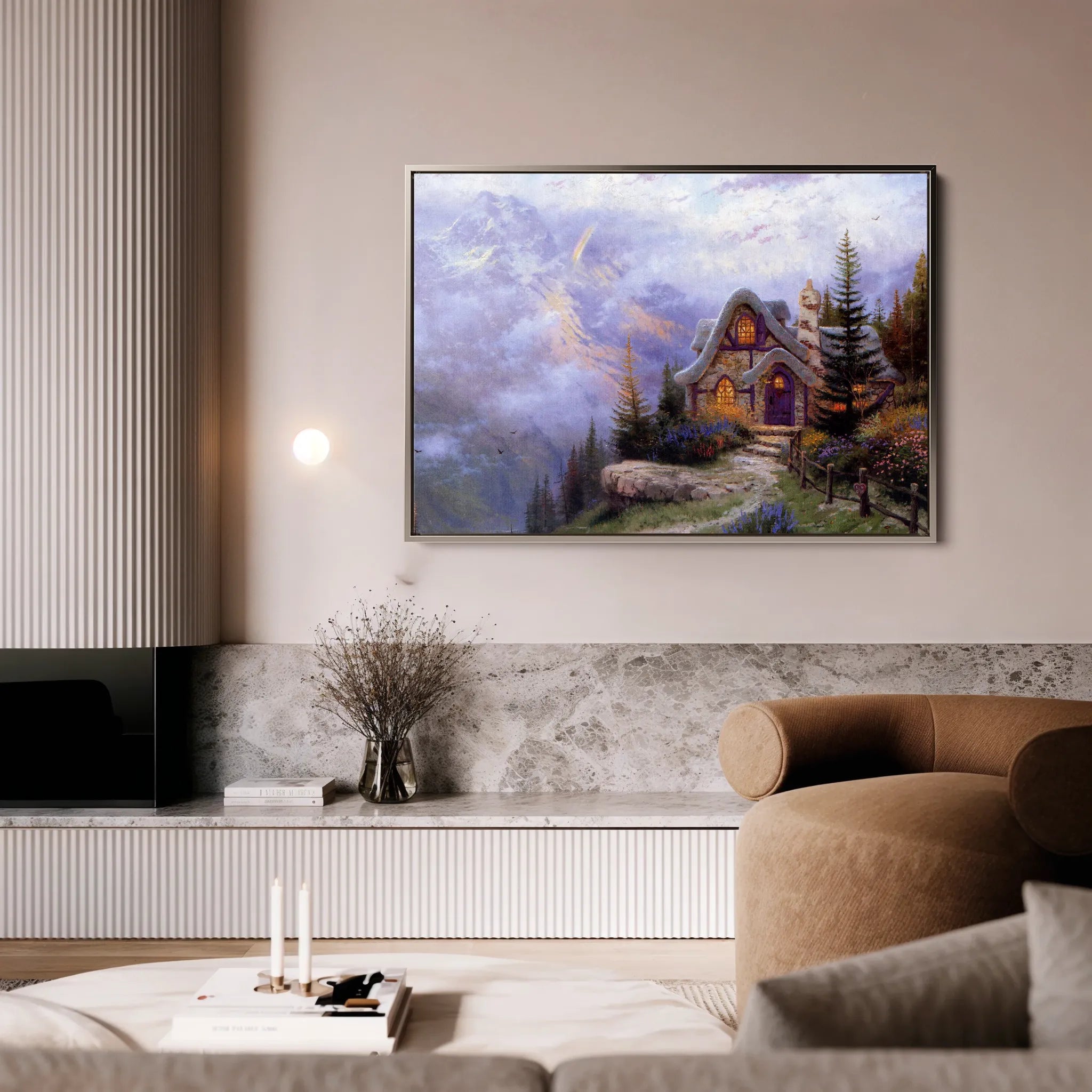 Landscape 085 Canvas Art 18" x 24" / 45 x 60 cm / Black