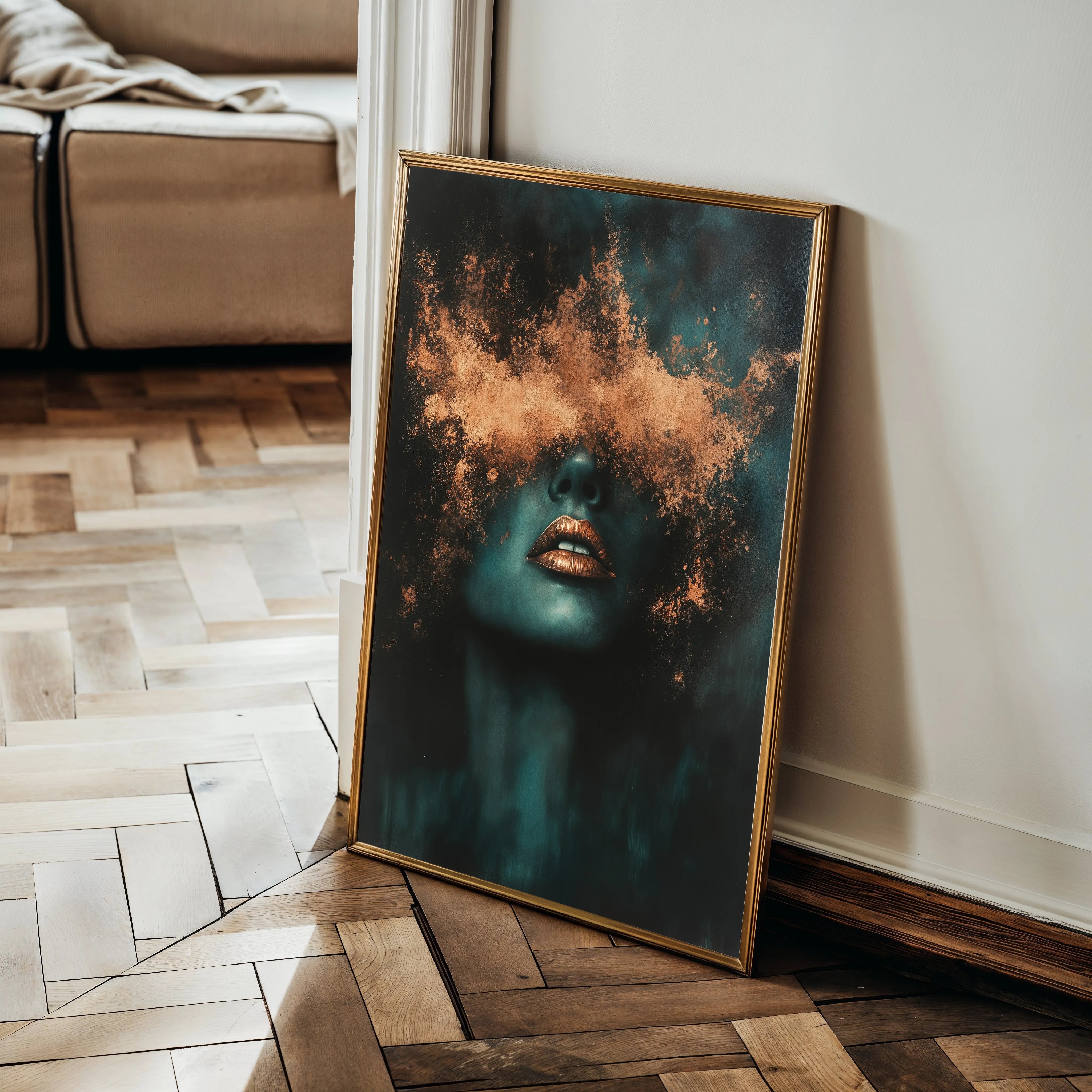 Portrait 085 Canvas Art 18" x 24" / 45 x 60 cm / Black