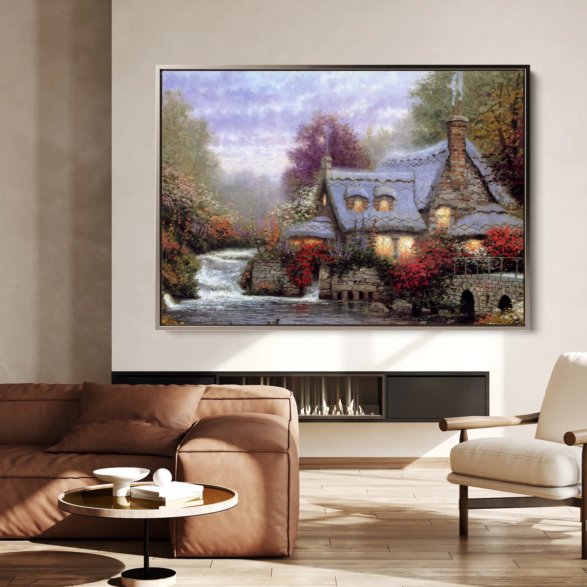 Landscape 086 Canvas Art 18" x 24" / 45 x 60 cm / Black
