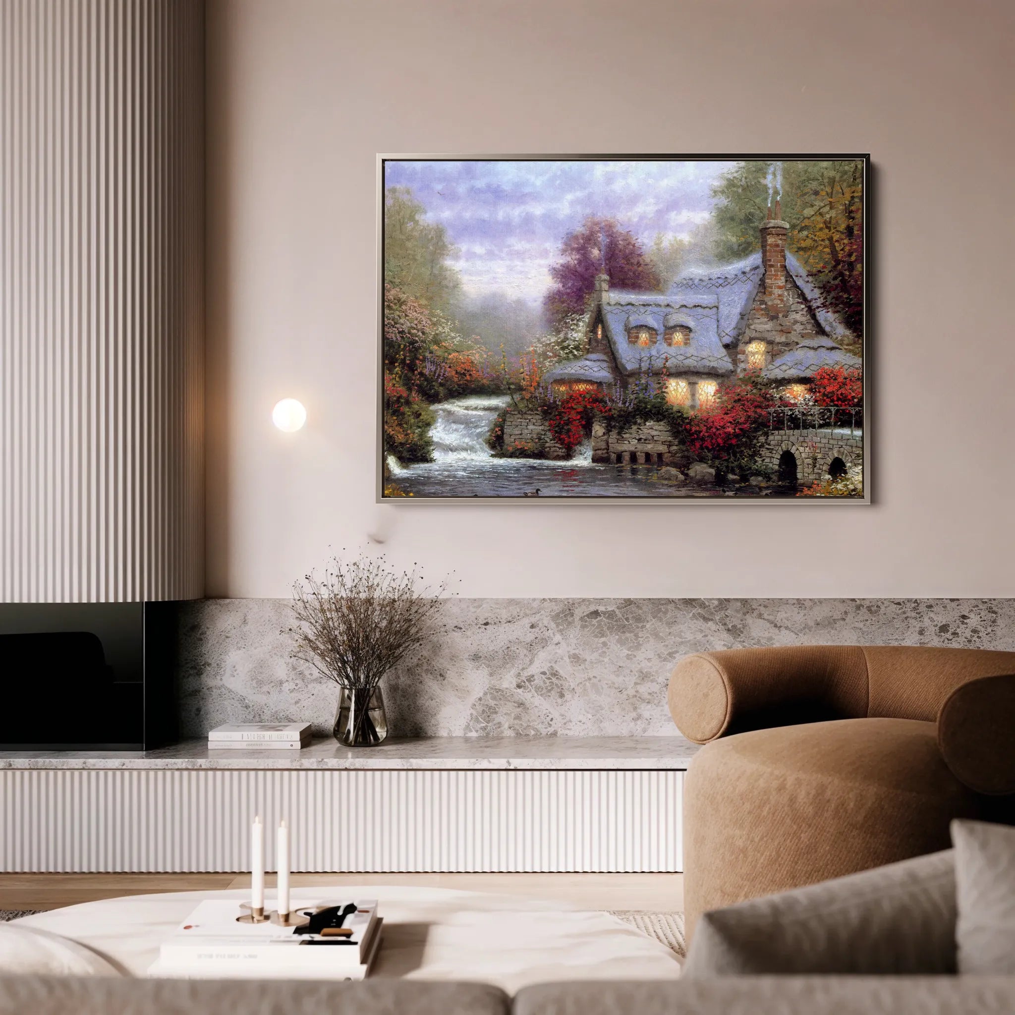 Landscape 086 Canvas Art 18" x 24" / 45 x 60 cm / Black