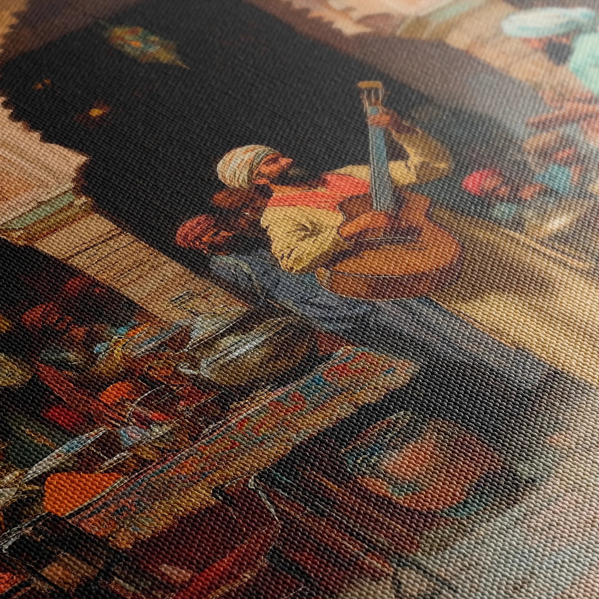 Orientalist 086 Canvas Art 18" x 24" / 45 x 60 cm / Black