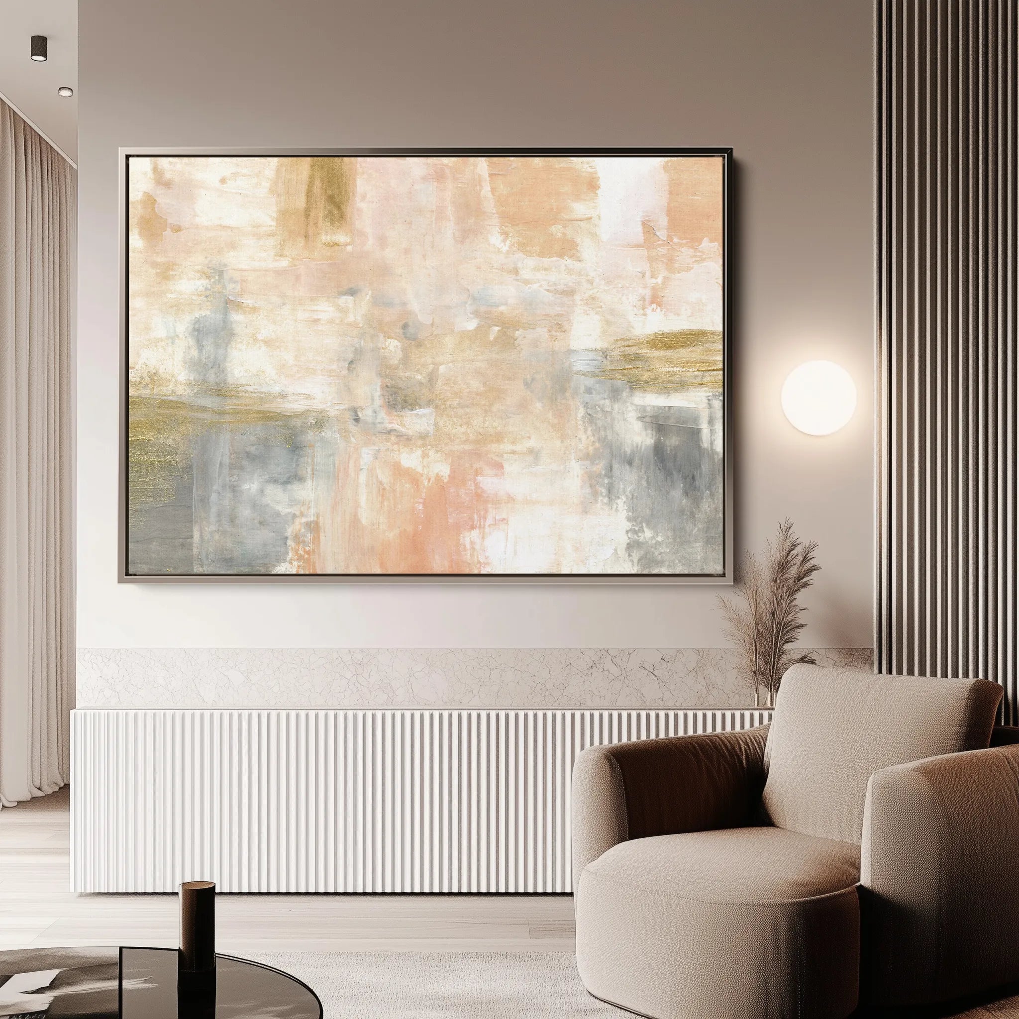 Abstract 087 Canvas Art 18" x 24" / 45 x 60 cm / Black