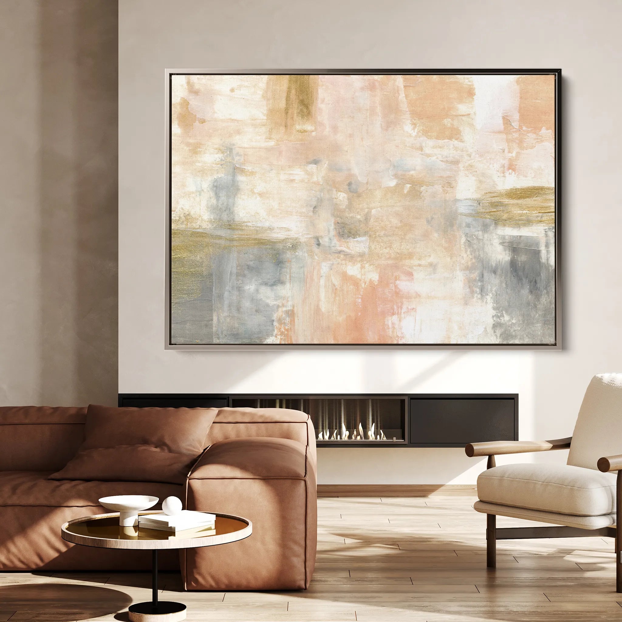 Abstract 087 Canvas Art 18" x 24" / 45 x 60 cm / Black