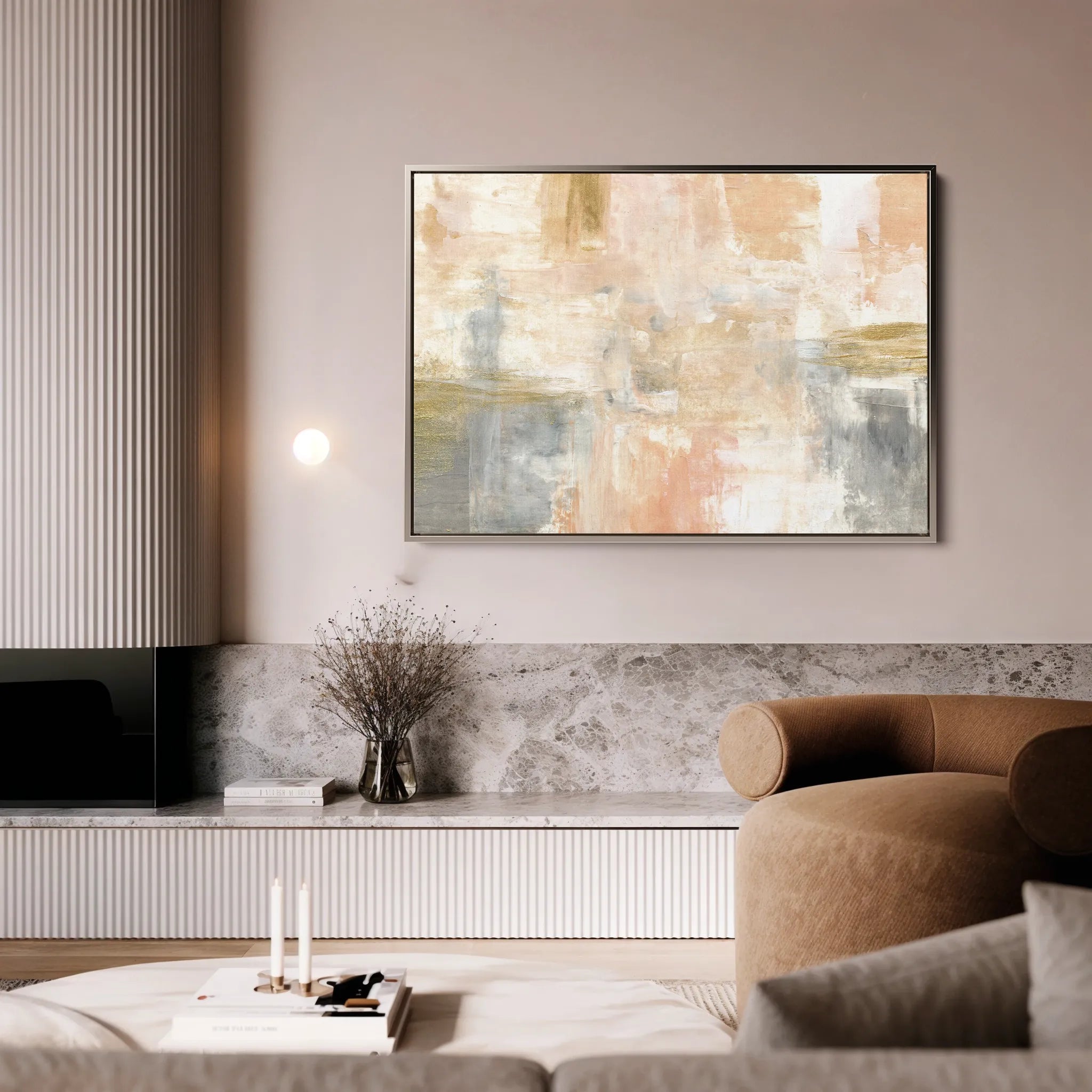 Abstract 087 Canvas Art 18" x 24" / 45 x 60 cm / Black