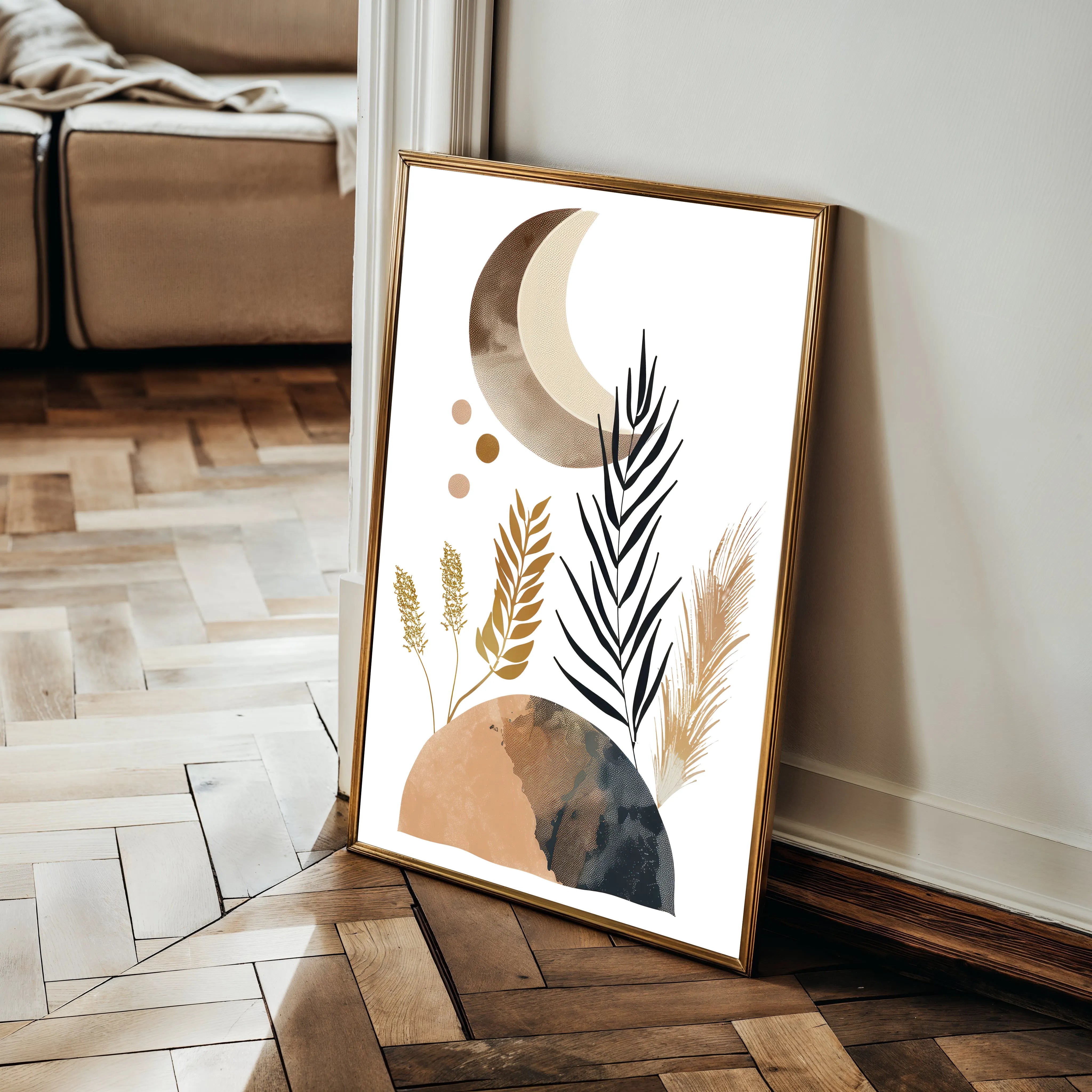 Boho 087 Canvas Art 18" x 24" / 45 x 60 cm / Black