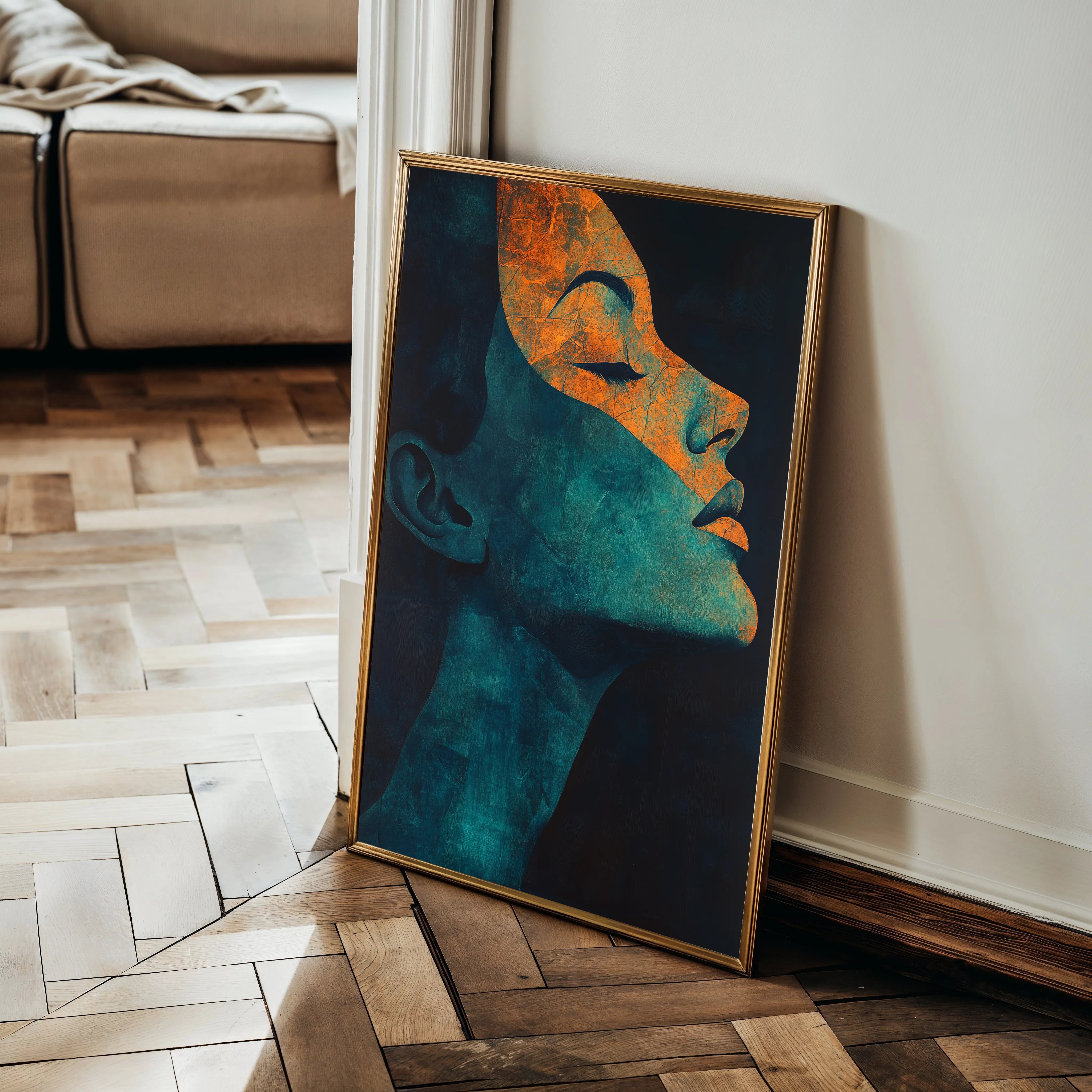 Portrait 087 Canvas Art 18" x 24" / 45 x 60 cm / Black