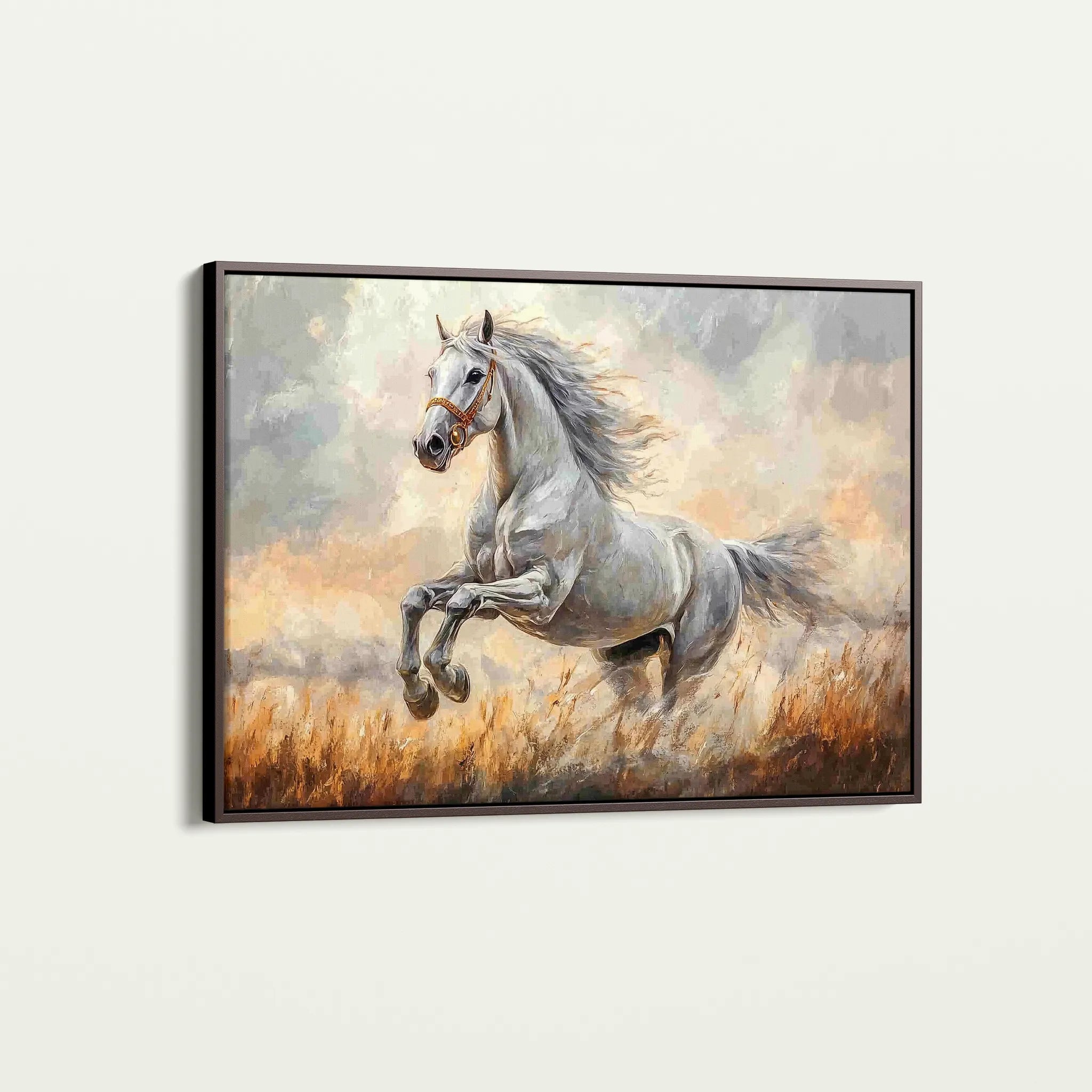 Horses 088 Canvas Art 18" x 24" / 45 x 60 cm / Black