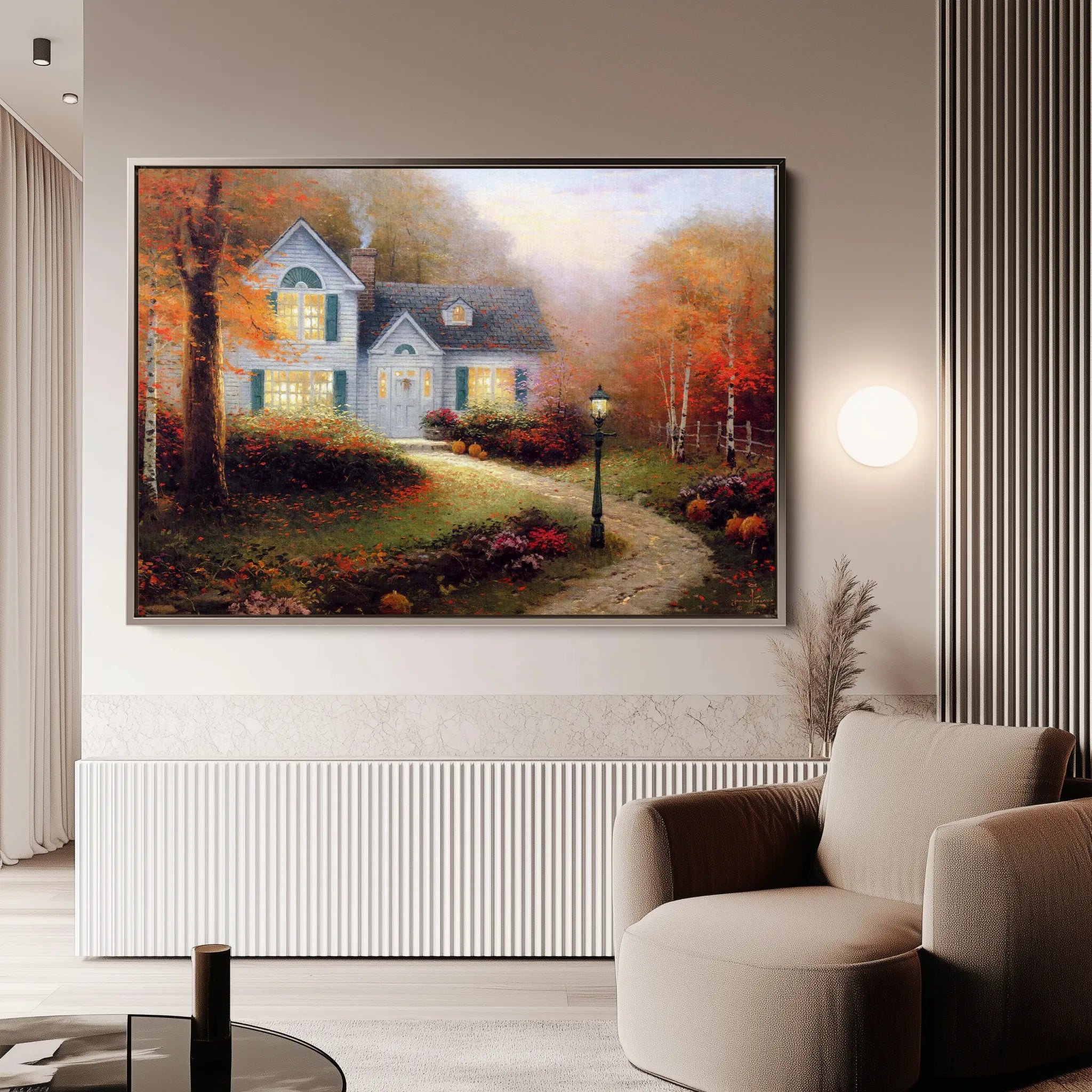 Landscape 088 Canvas Art 18" x 24" / 45 x 60 cm / Black