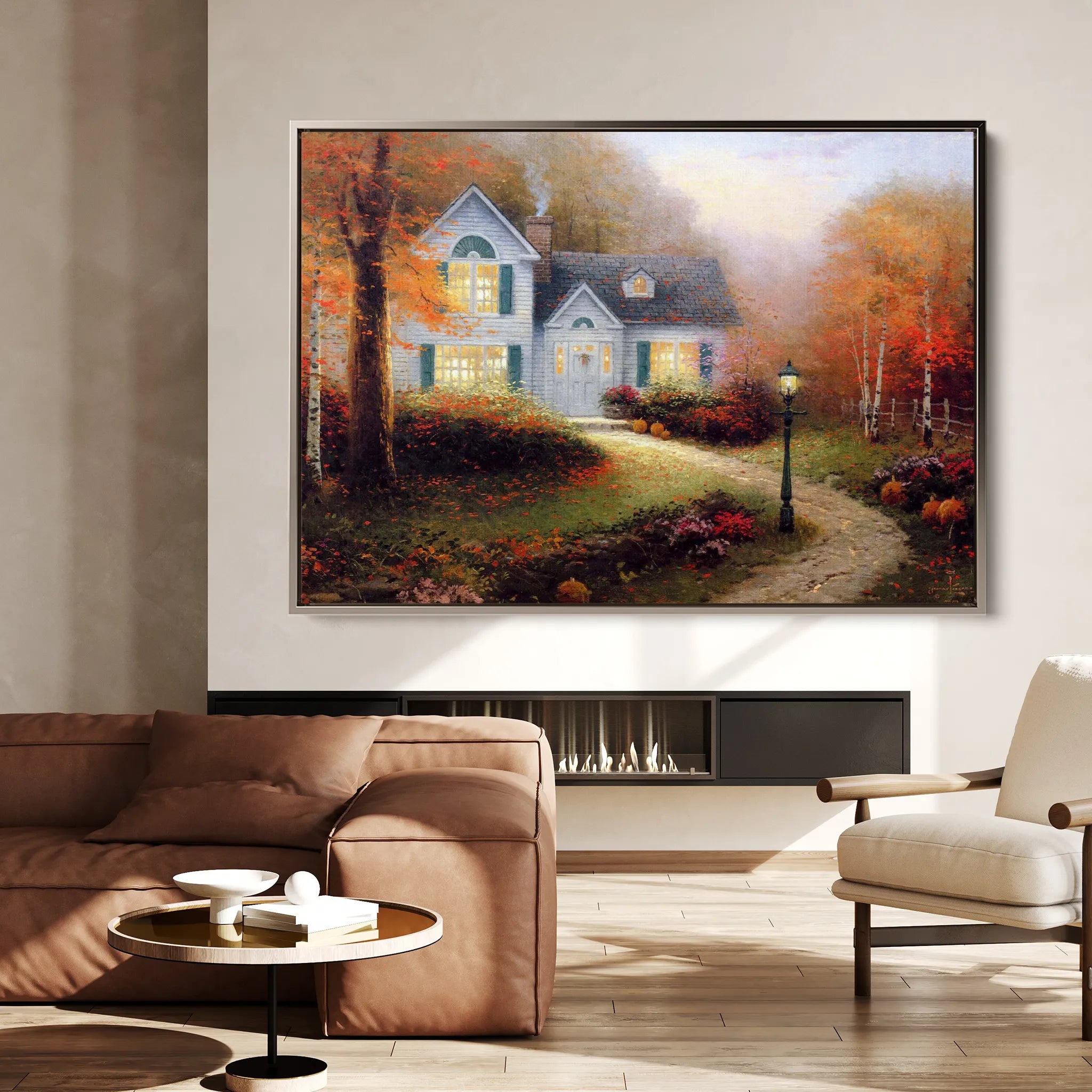 Landscape 088 Canvas Art 18" x 24" / 45 x 60 cm / Black