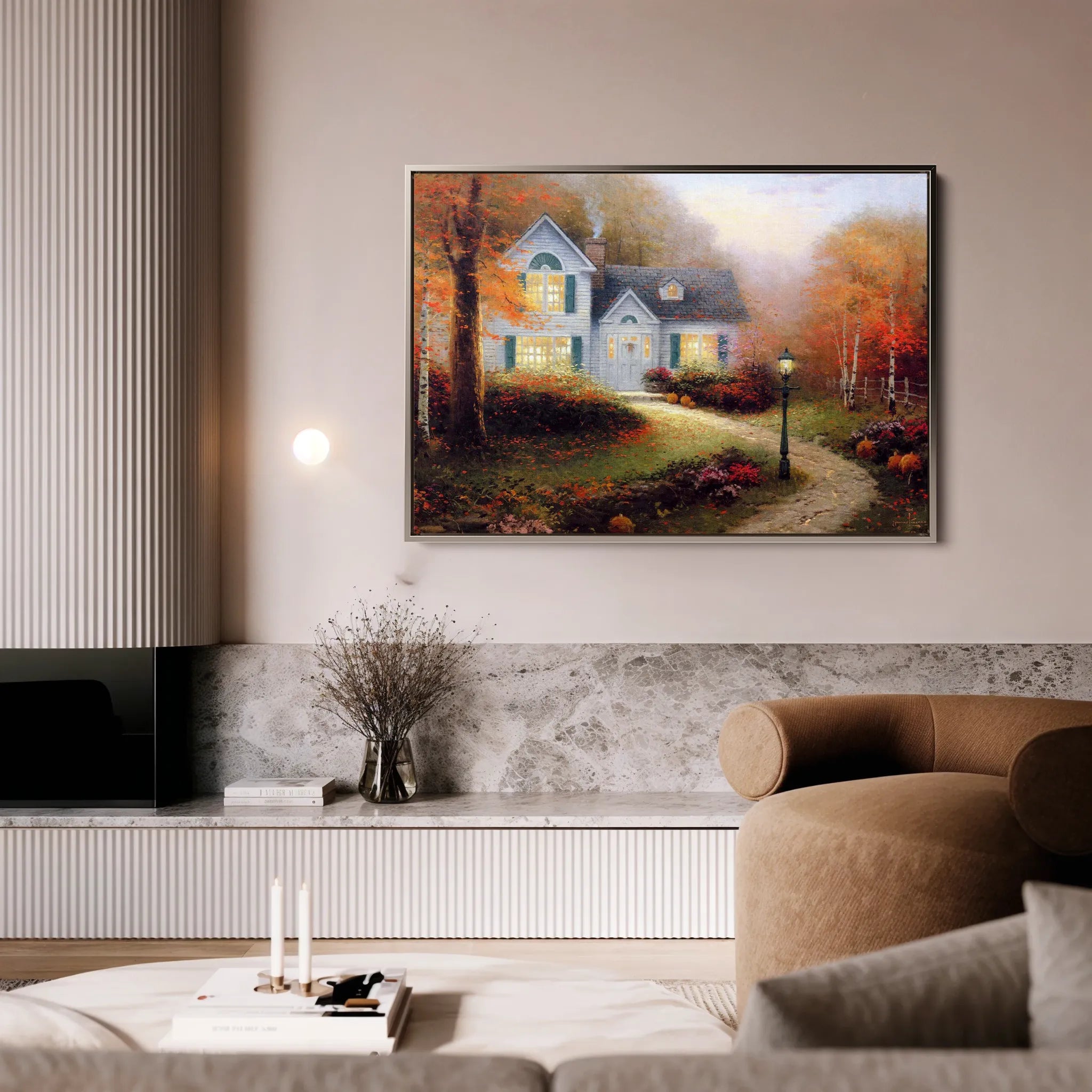 Landscape 088 Canvas Art 18" x 24" / 45 x 60 cm / Black